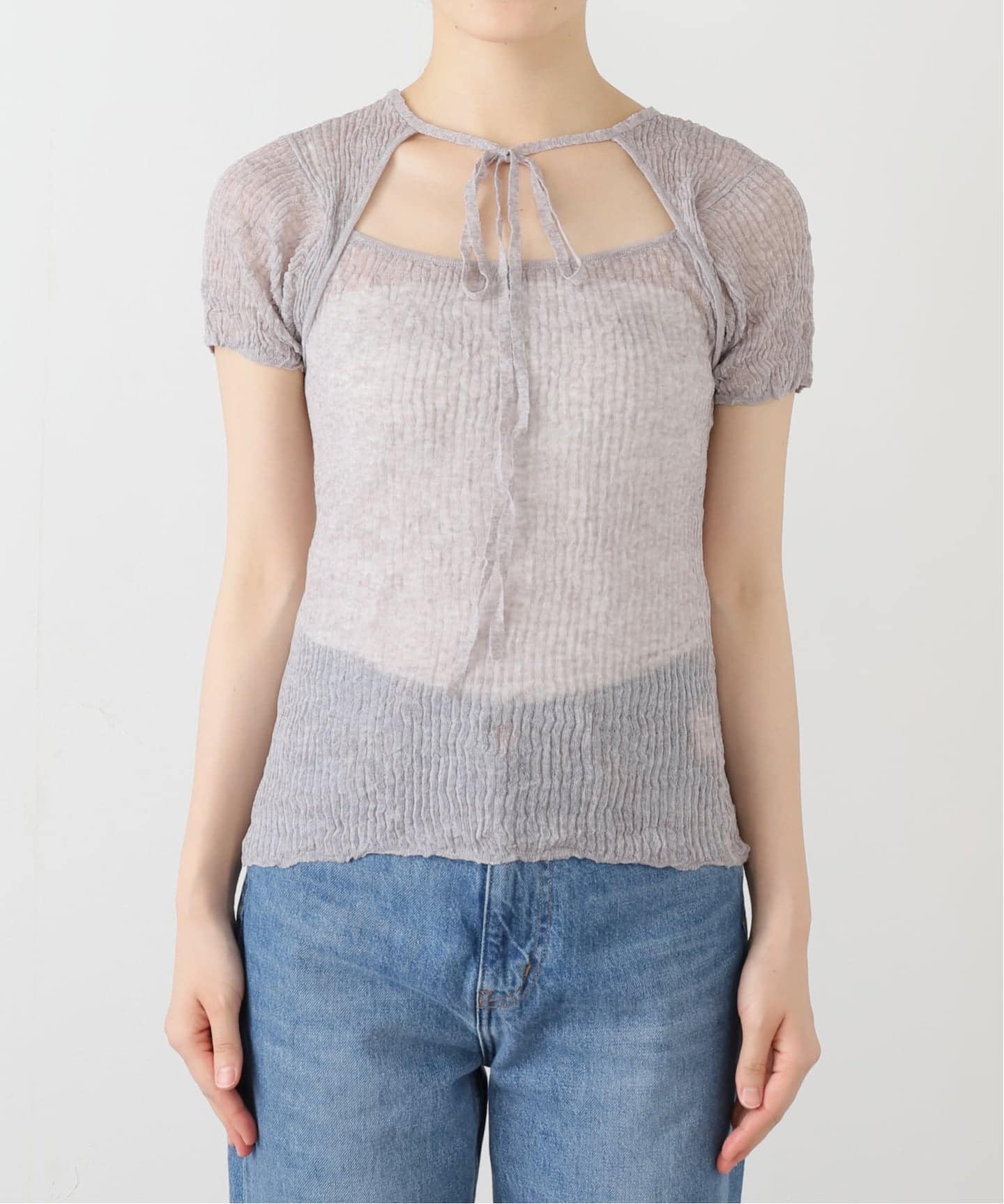 TODAYFUL/トゥデイフル】 2way Sheer Knittops（ニット／セーター