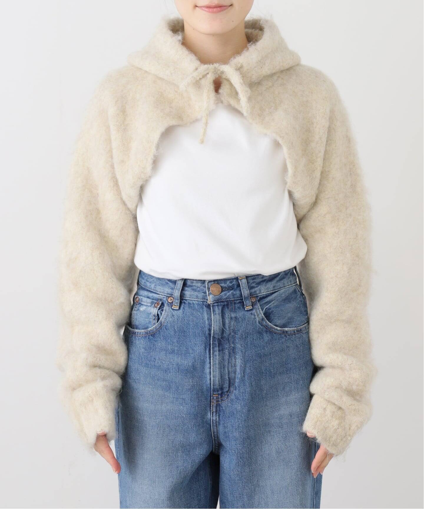 VIAVANDA/ヴィアヴァンダ】2WAY HOODED MUFFLER KNIT（マフラー