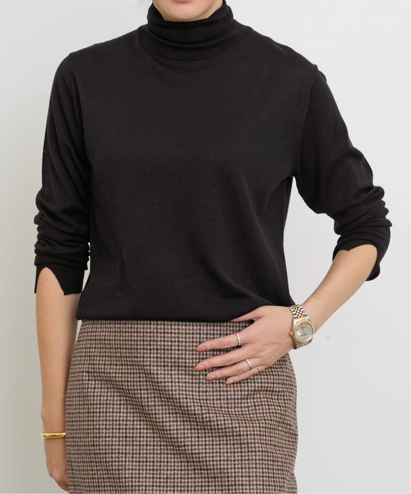 Wool Silk Cashmere Turtleneck Knit（ニット／セーター）｜L