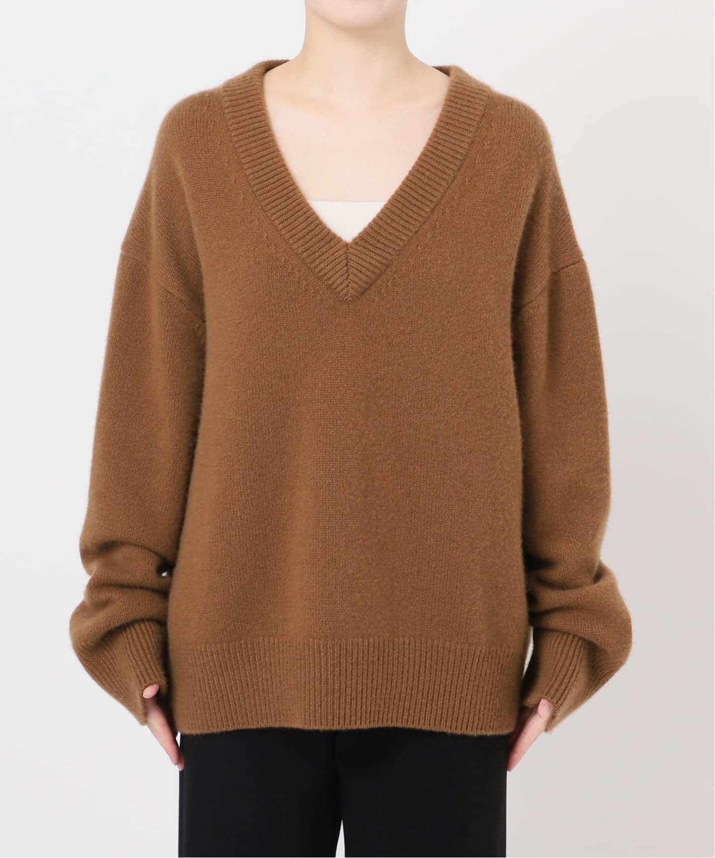 CASHY OVER Vネック プルオーバー（ニット／セーター）｜Deuxieme