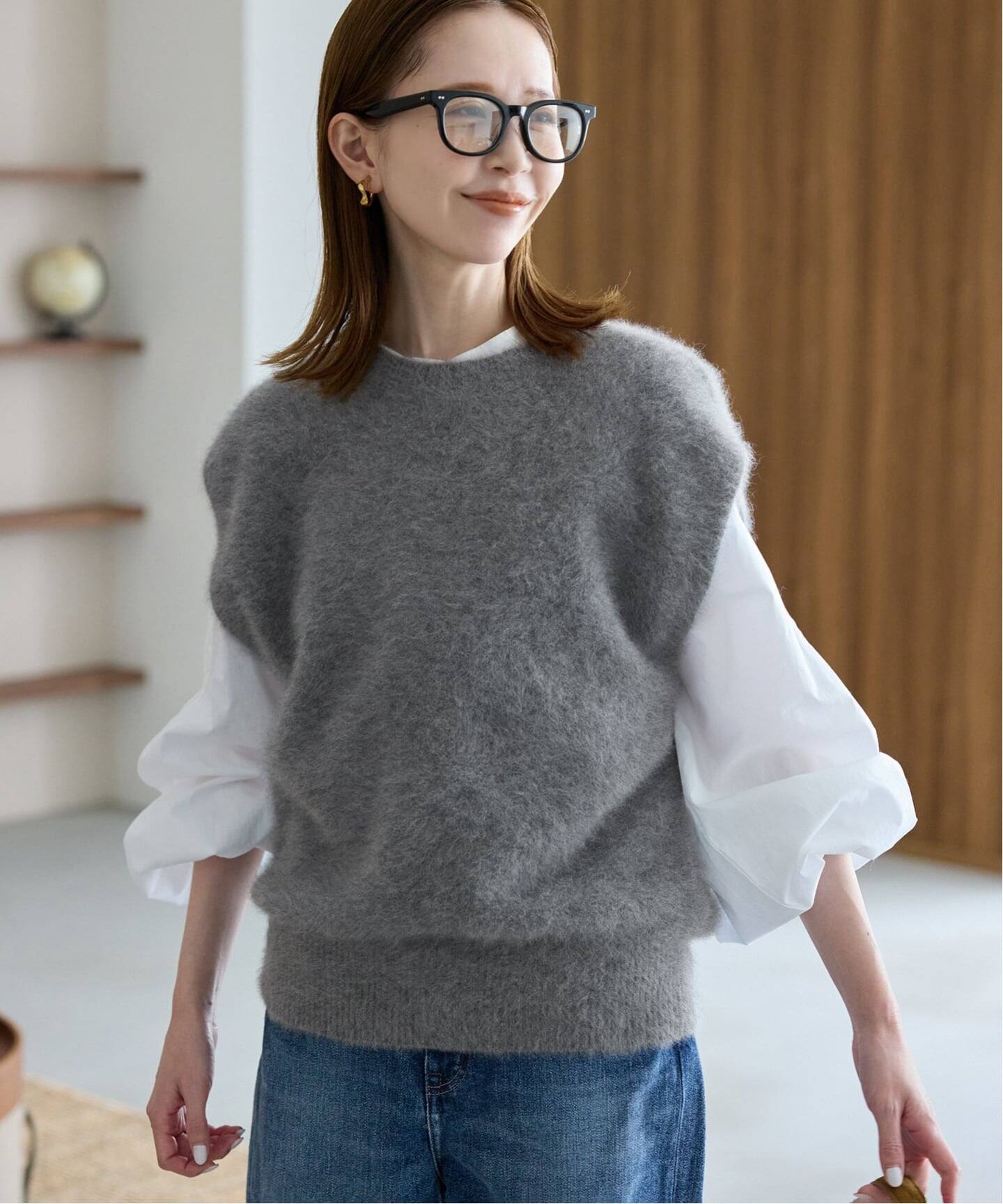 フォックスアルパカ ニットベスト（ベスト）｜SLOBE IENA（スローブ