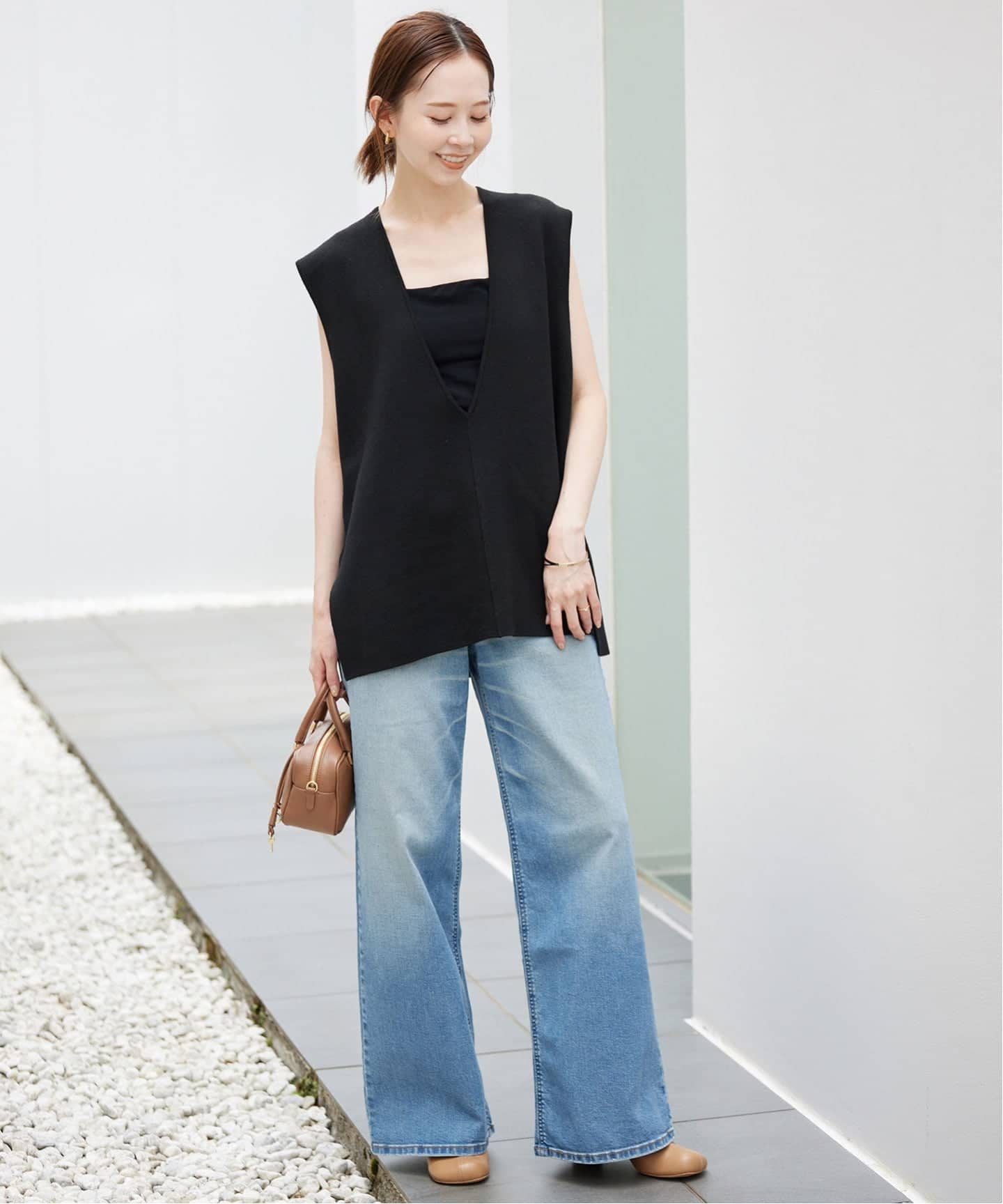 追加》ダブルフェイスニットベスト（ベスト）｜SLOBE IENA（スローブ