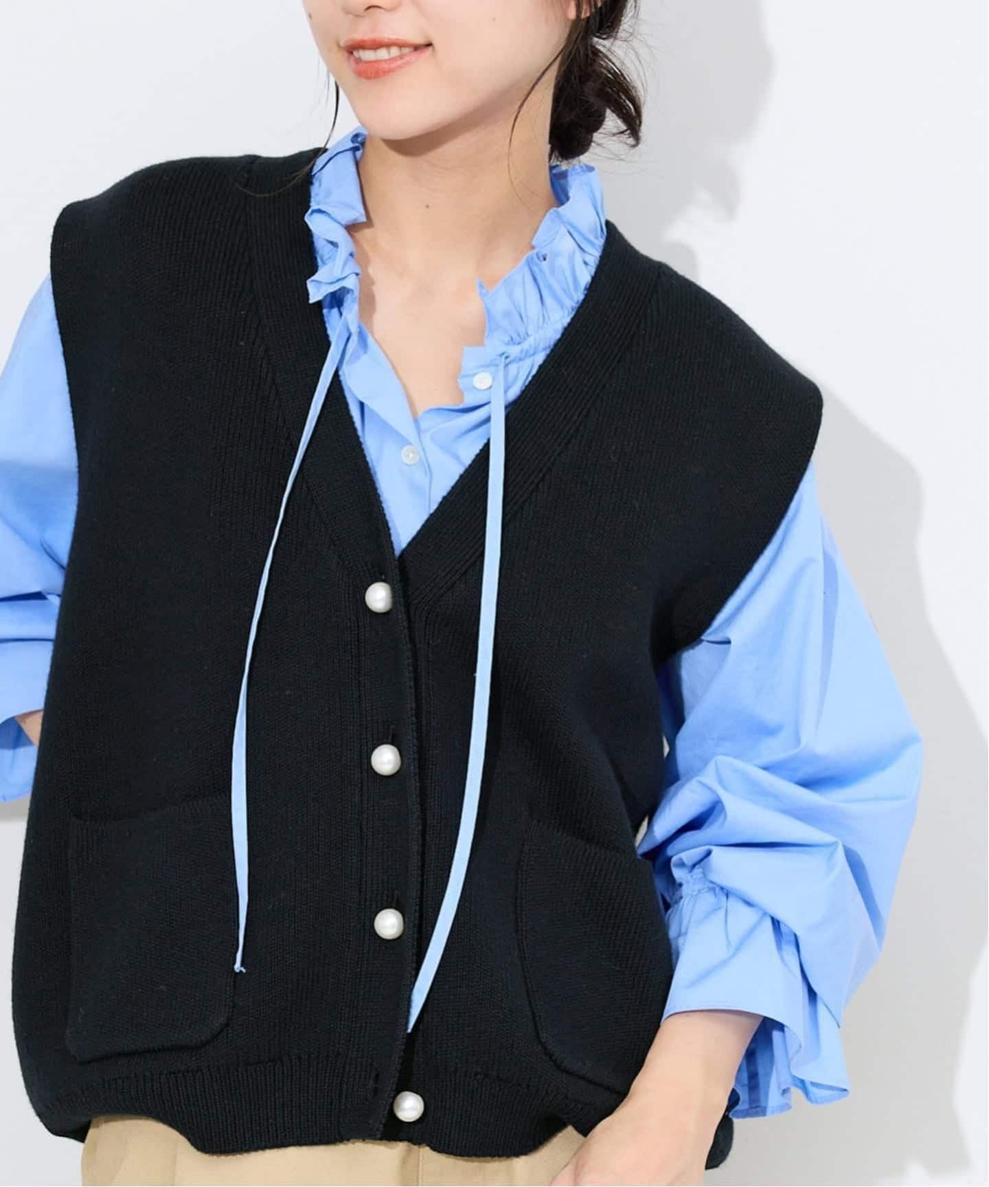 WEB限定/追加2》パールニットベスト（ベスト）｜SLOBE IENA（スローブ