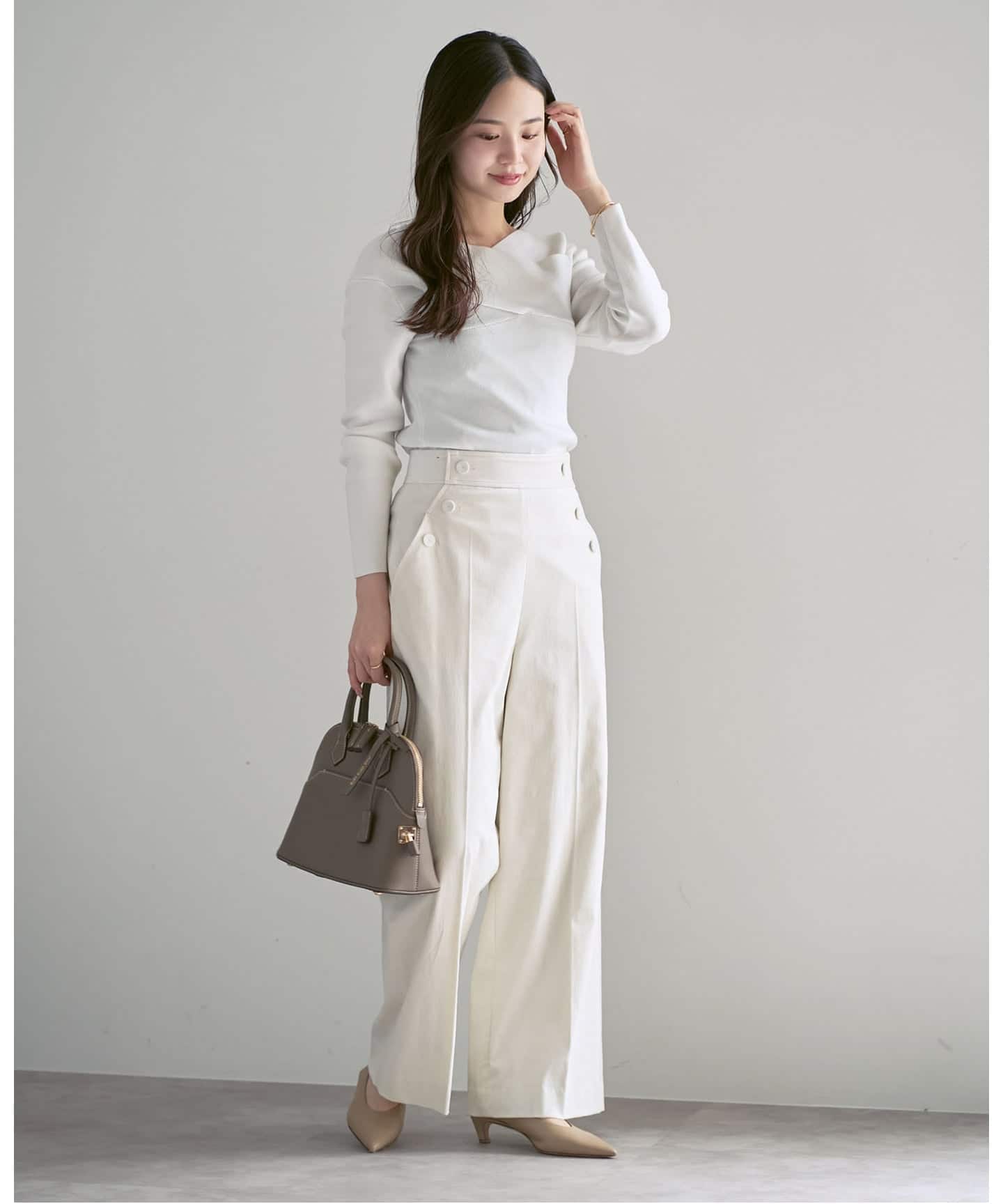 クロスリブオフショルダーニット（ニット／セーター）｜NOBLE