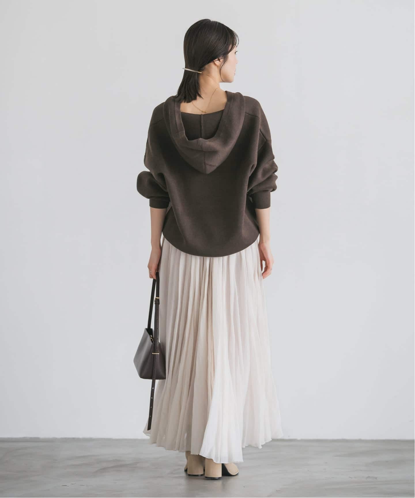 追加》接結タック編みフードプルオーバー2（ニット／セーター）｜NOBLE