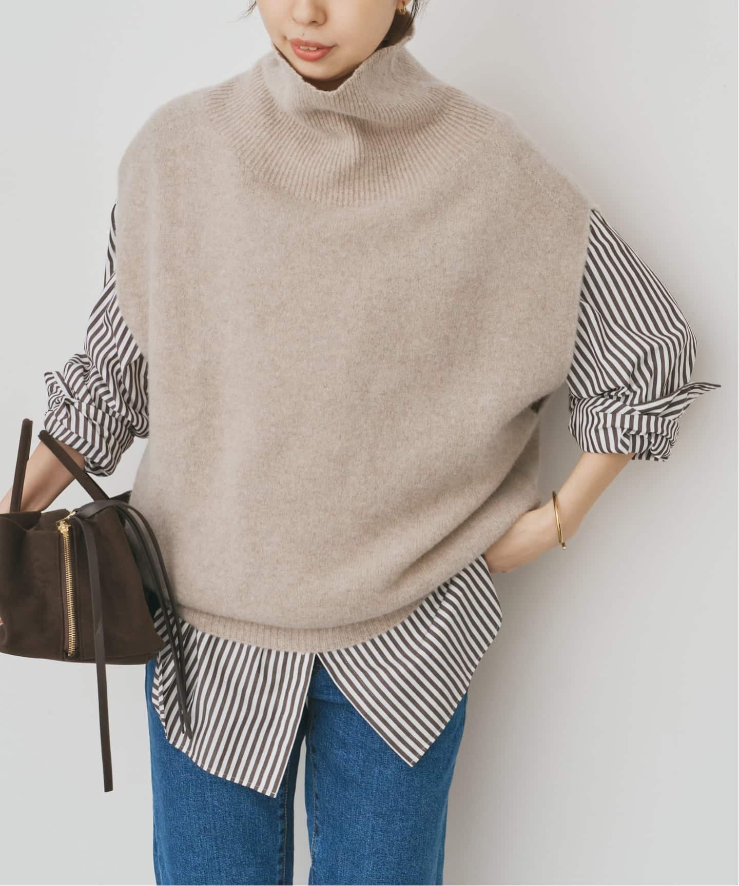 WEB限定 / 追加》オフタートルニットベスト（ベスト）｜Spick and Span