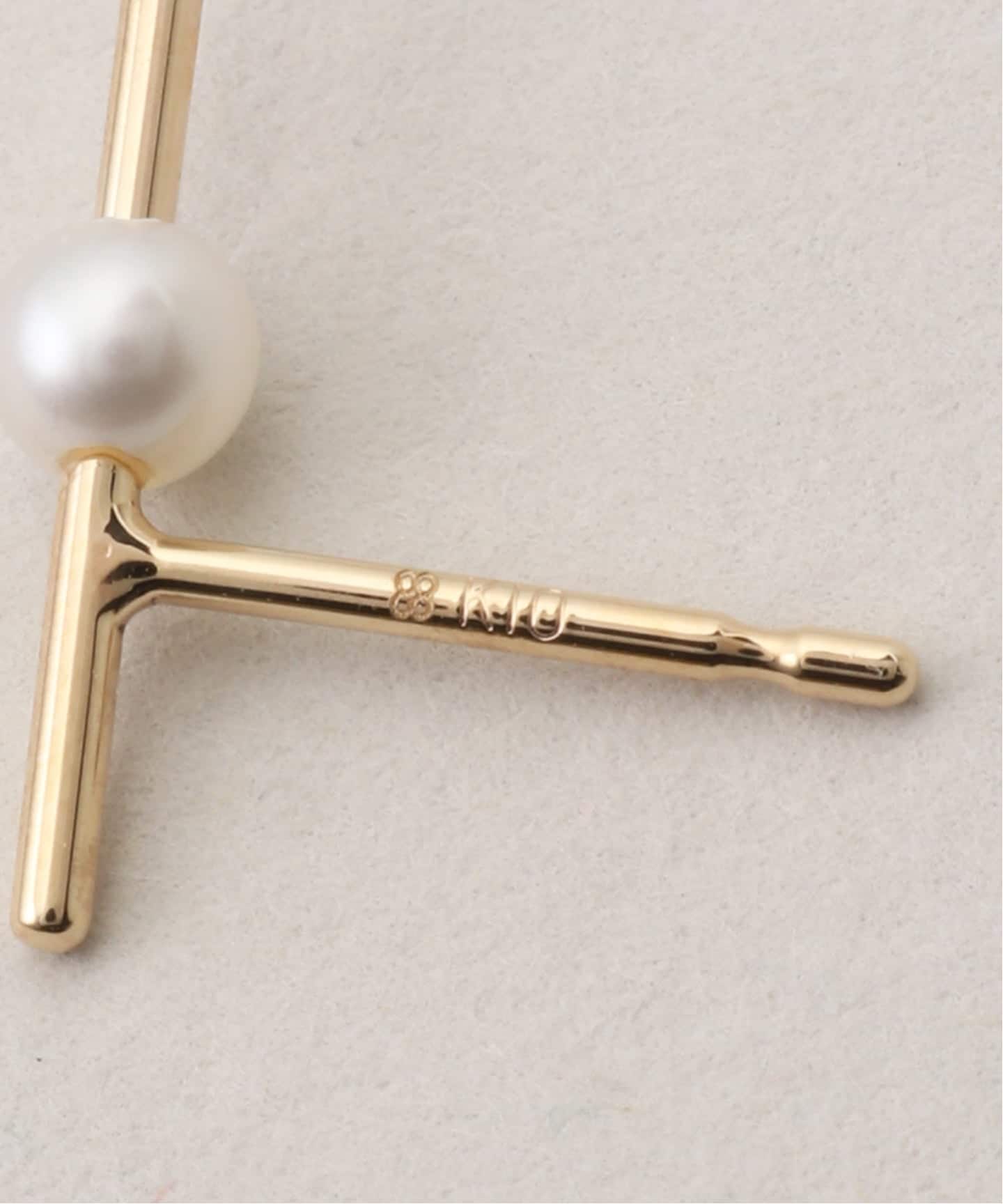 HIROTAKA/ヒロタカ】 Mosquito AkoyaPearl Bar Earring：ピアス（片耳