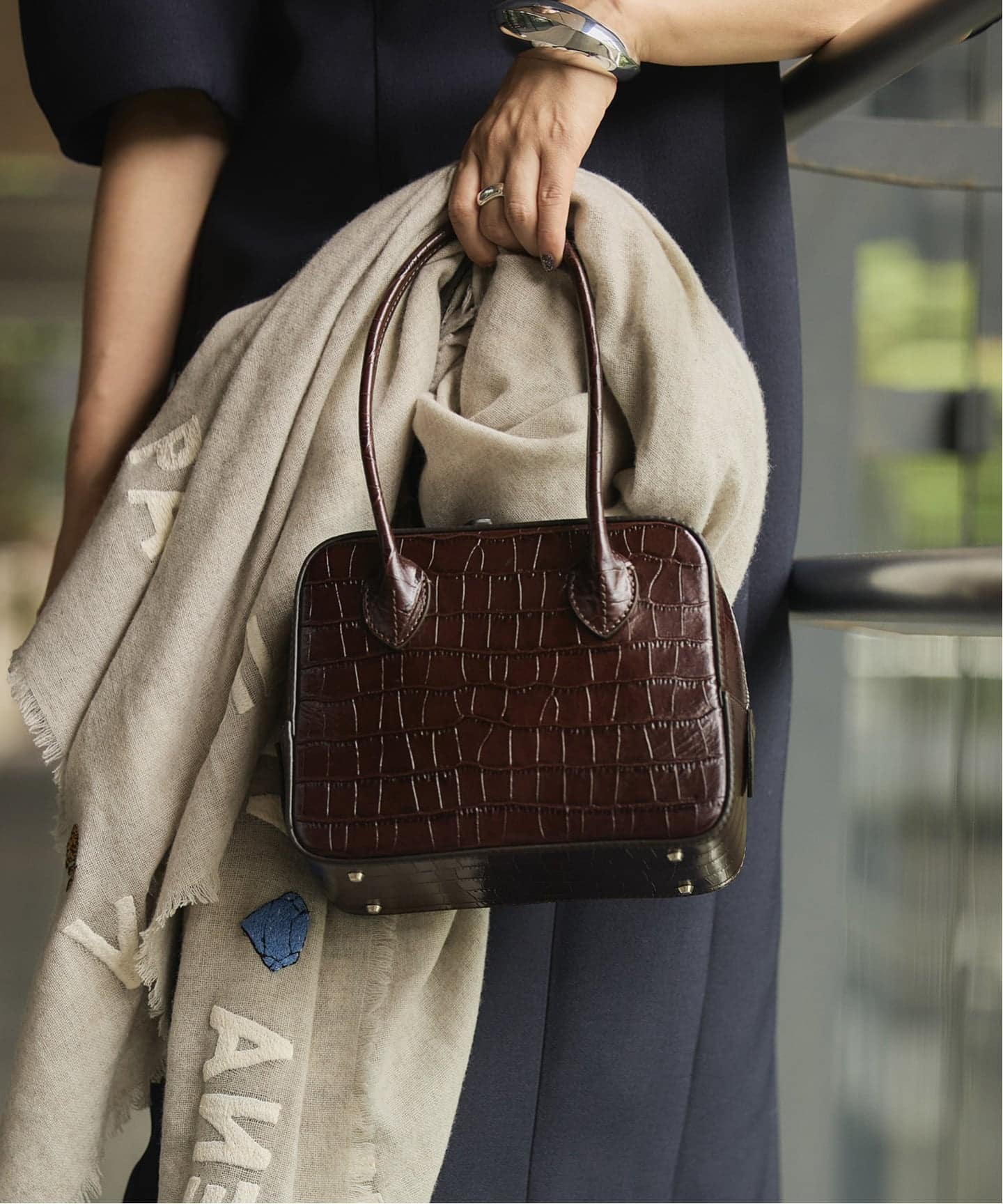 MAISON CANAU メゾン カナウ ボックスボストンS 別注ロングハンドル