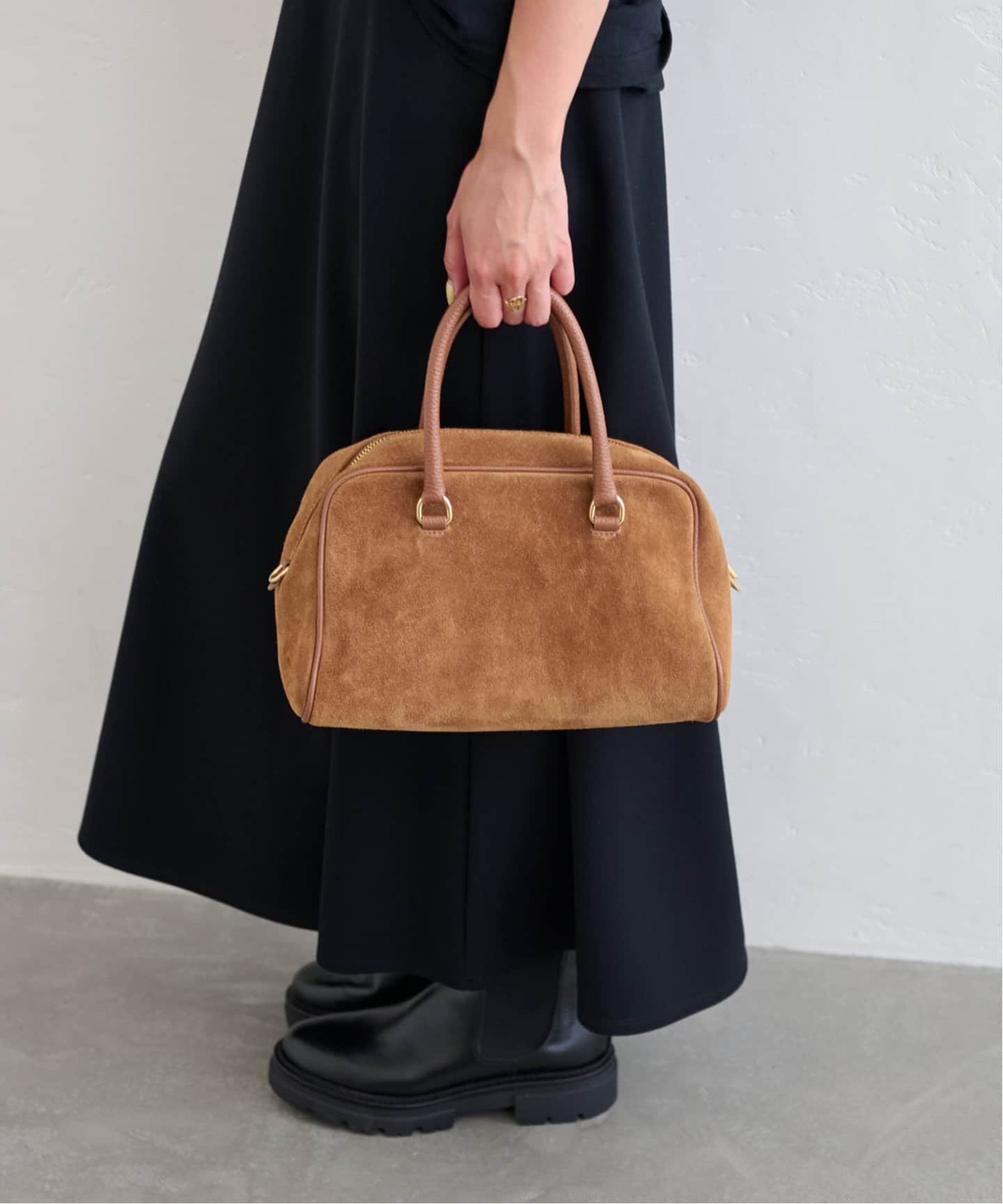 WEB限定/追加》AULENTTI /オウレンティSUEDE BOSTON BAG5（ボストン