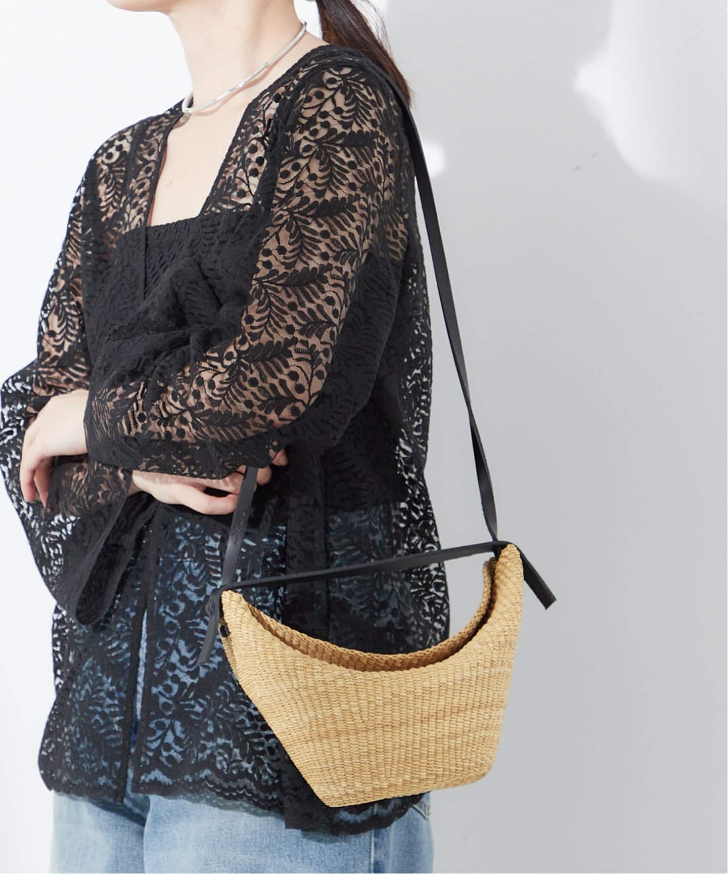 INES BRESSAND/イネス ブレッサンド】MINI CROISSANT：ショルダー