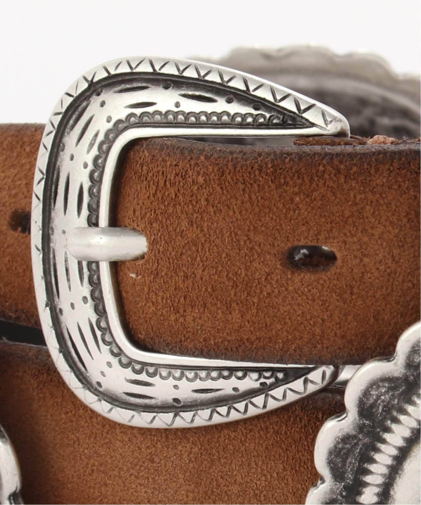 PUNTOVITA/プントヴィータ】 BROWN CONCHO BELT（ベルト）｜L