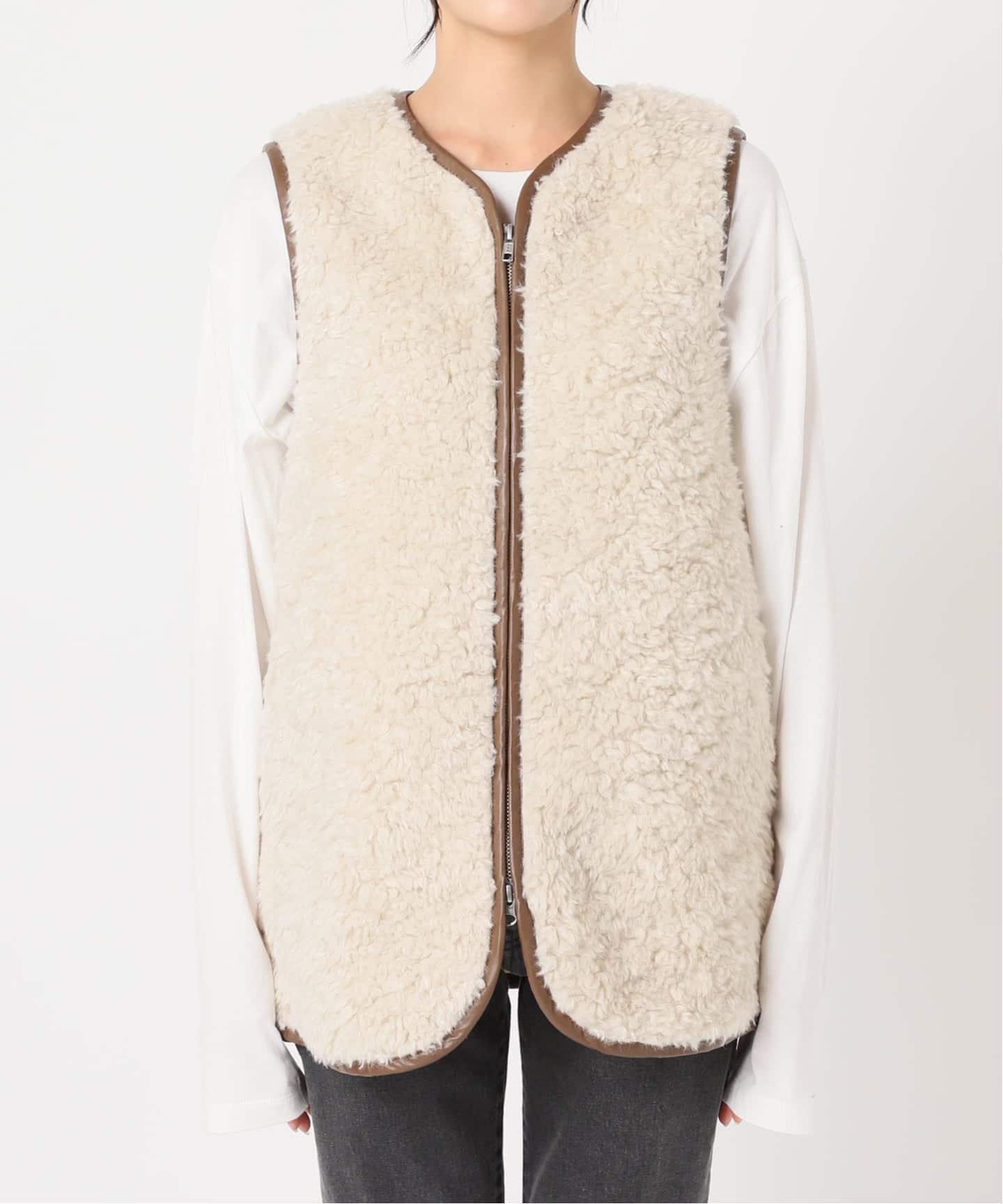 WEB限定追加》シープフェイクファージップベスト（ベスト）｜JOURNAL