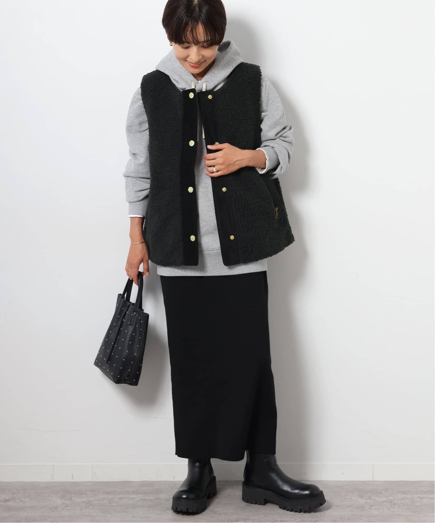 追加》【BARBOUR/バブアー】DULSIE LINER：ボアベスト（ベスト