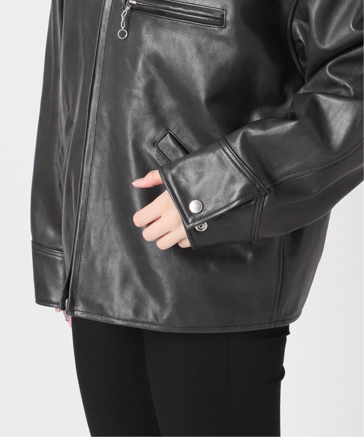 別注【Schott/ショット】LEATHER TRACKER JACKET SMU（レザー