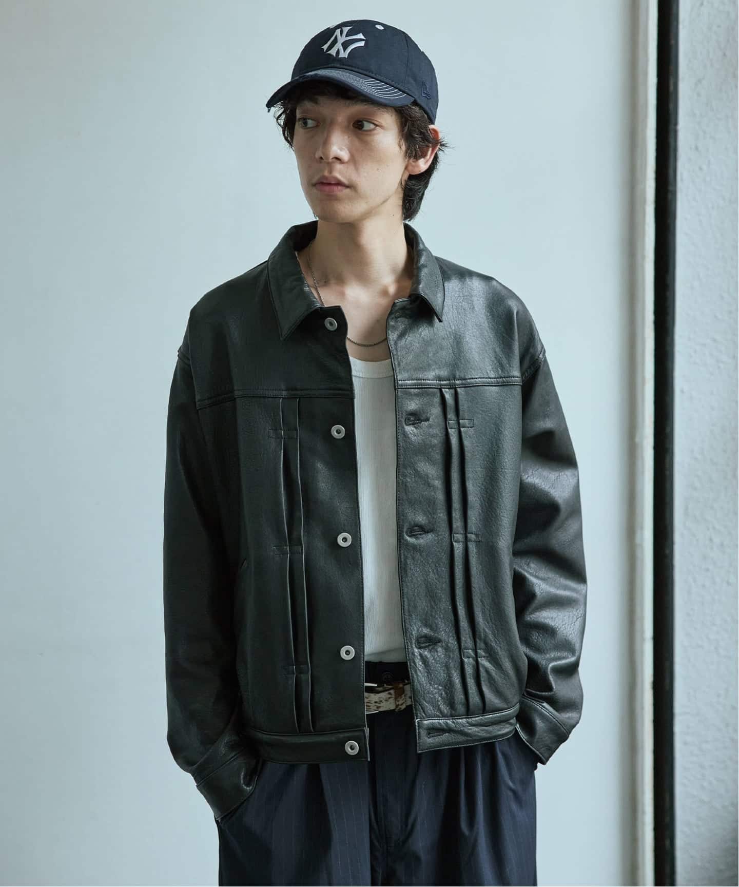 ニュージーランド ラムレザー トラッカージャケット（レザージャケット