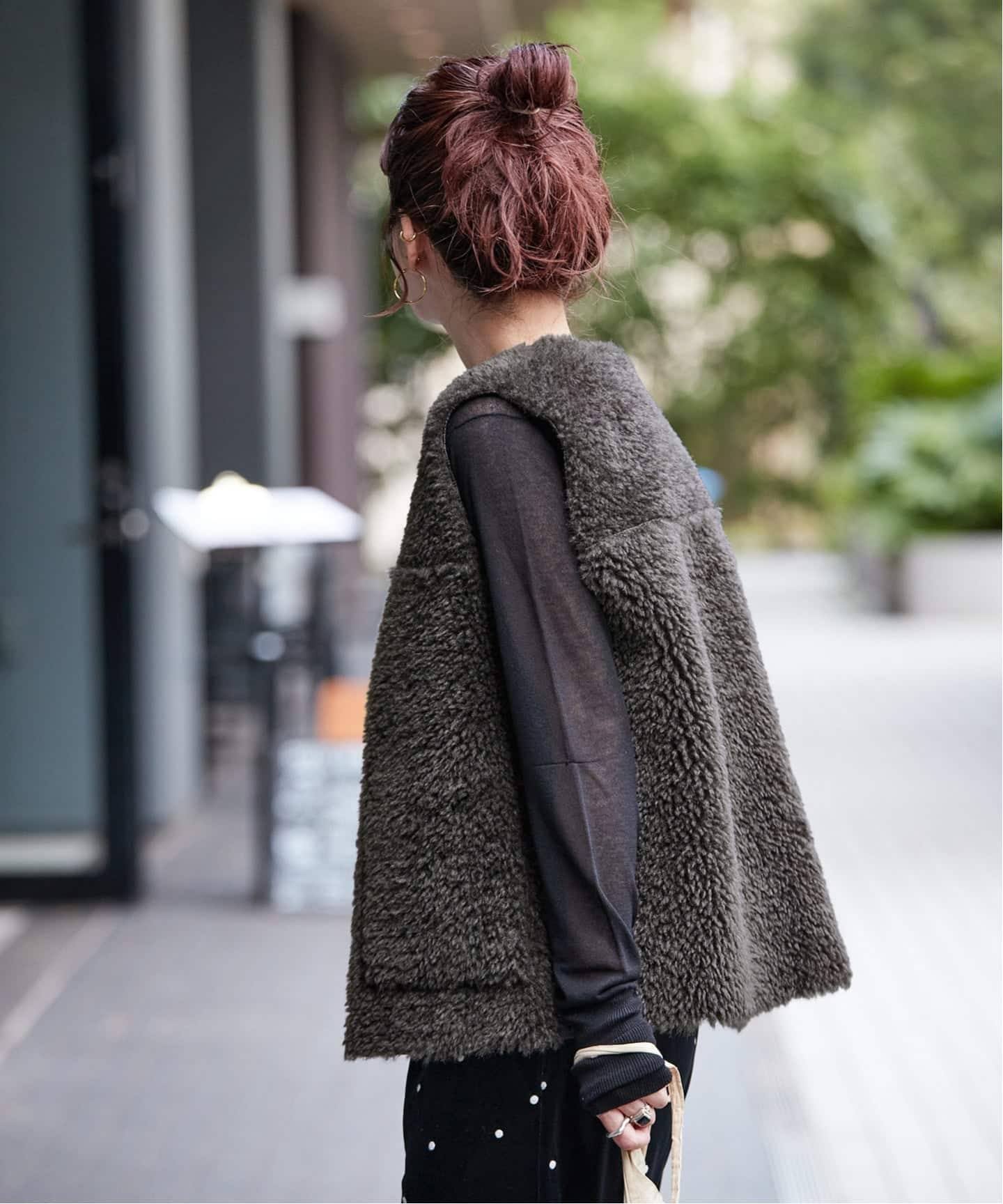 ムートンライクリバーシブルベスト（ベスト）｜B.C STOCK（ベーセー