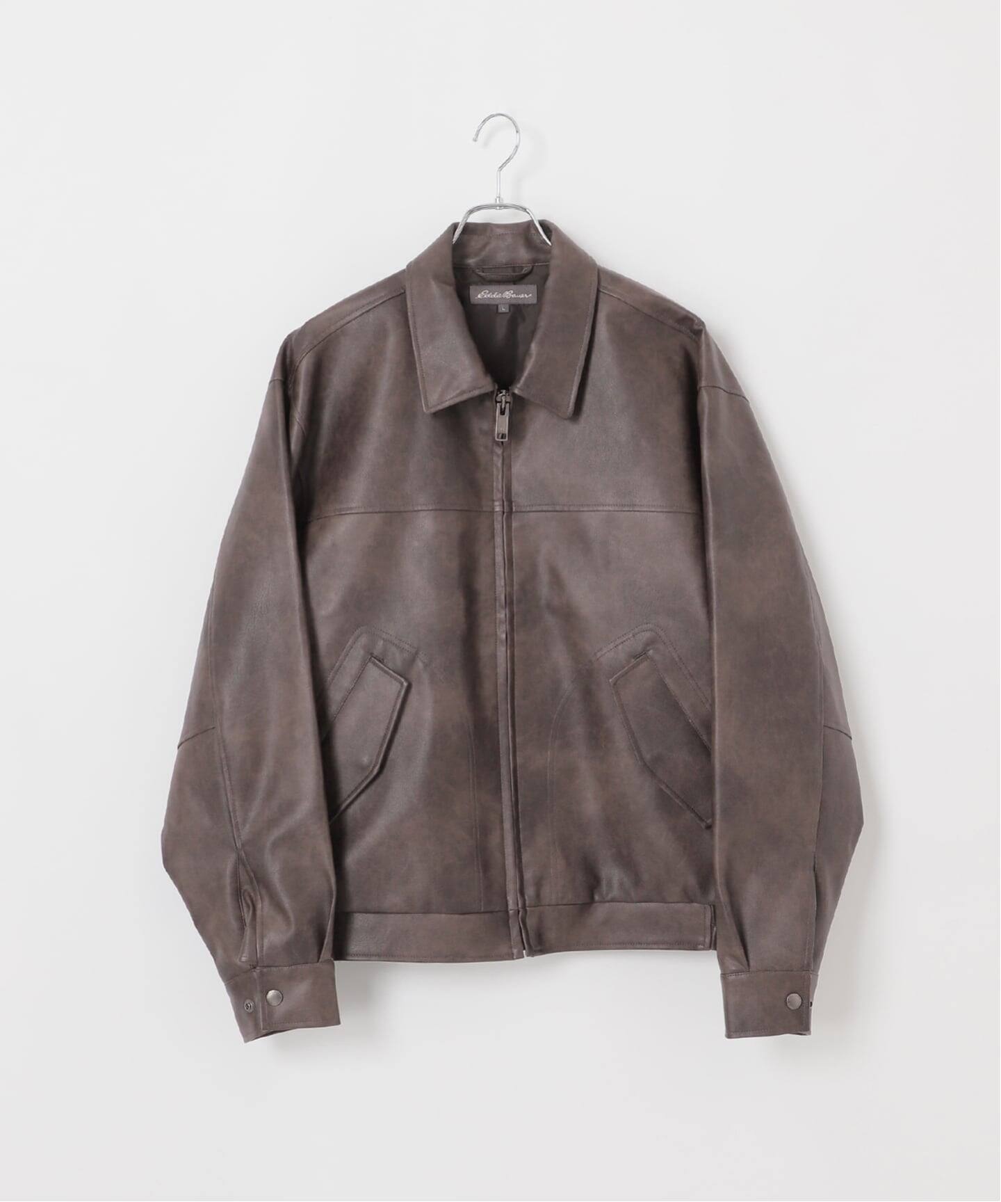 Eddie Bauer 別注 フェイクレザーブルゾン（レザージャケット）｜B.C