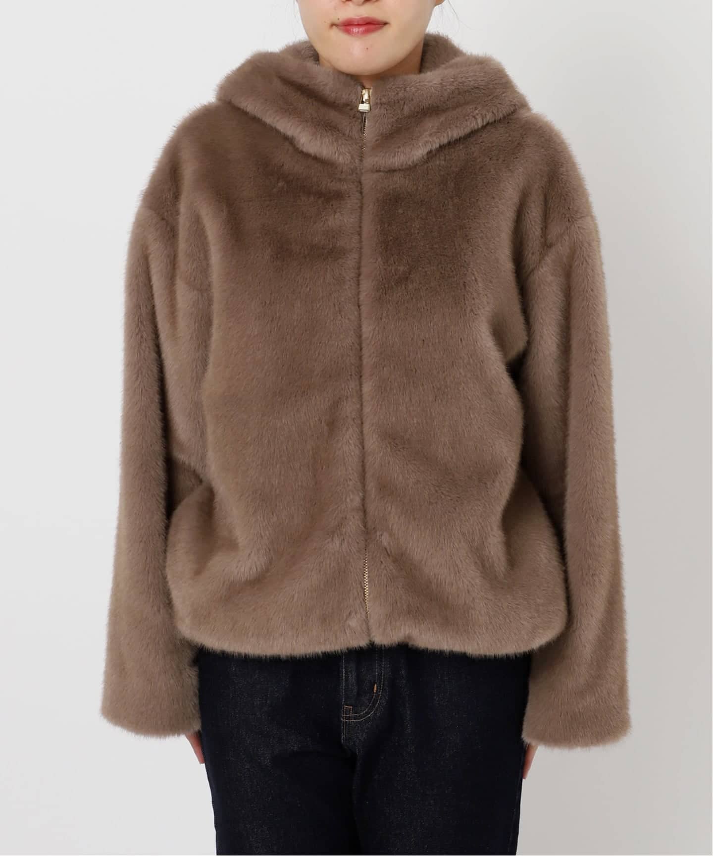 FAKEファーフードブルゾン（その他ブルゾン／アウター）｜SLOBE IENA