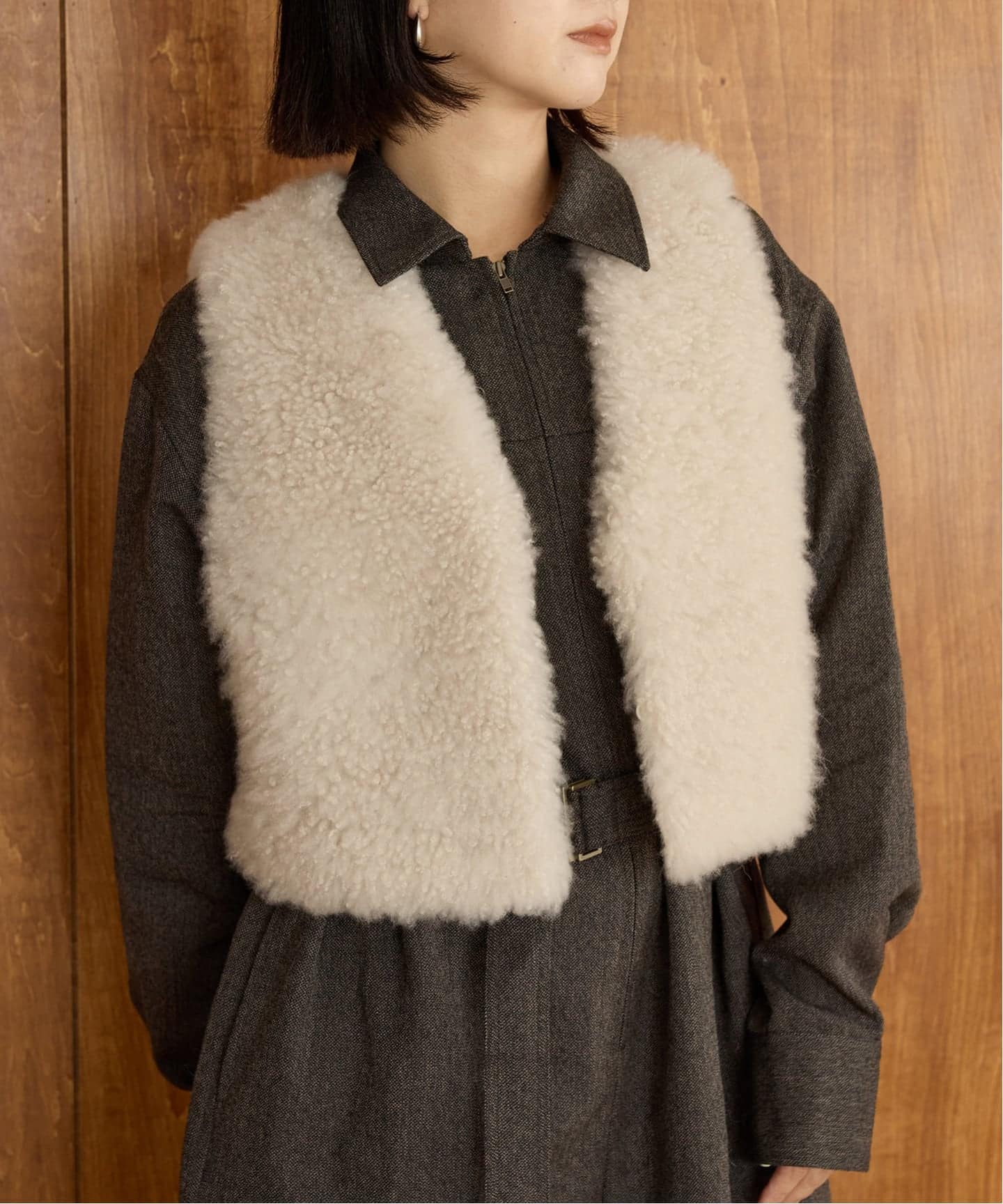 IENA LA BOUCLE カシミヤファーベスト（ベスト）｜IENA（イエナ）の