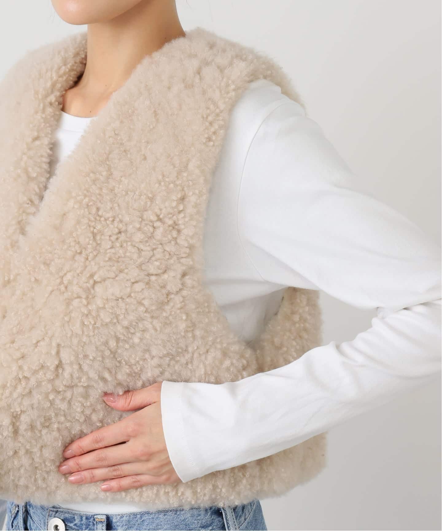 IENA LA BOUCLE カシミヤファーベスト（ベスト）｜IENA（イエナ）の