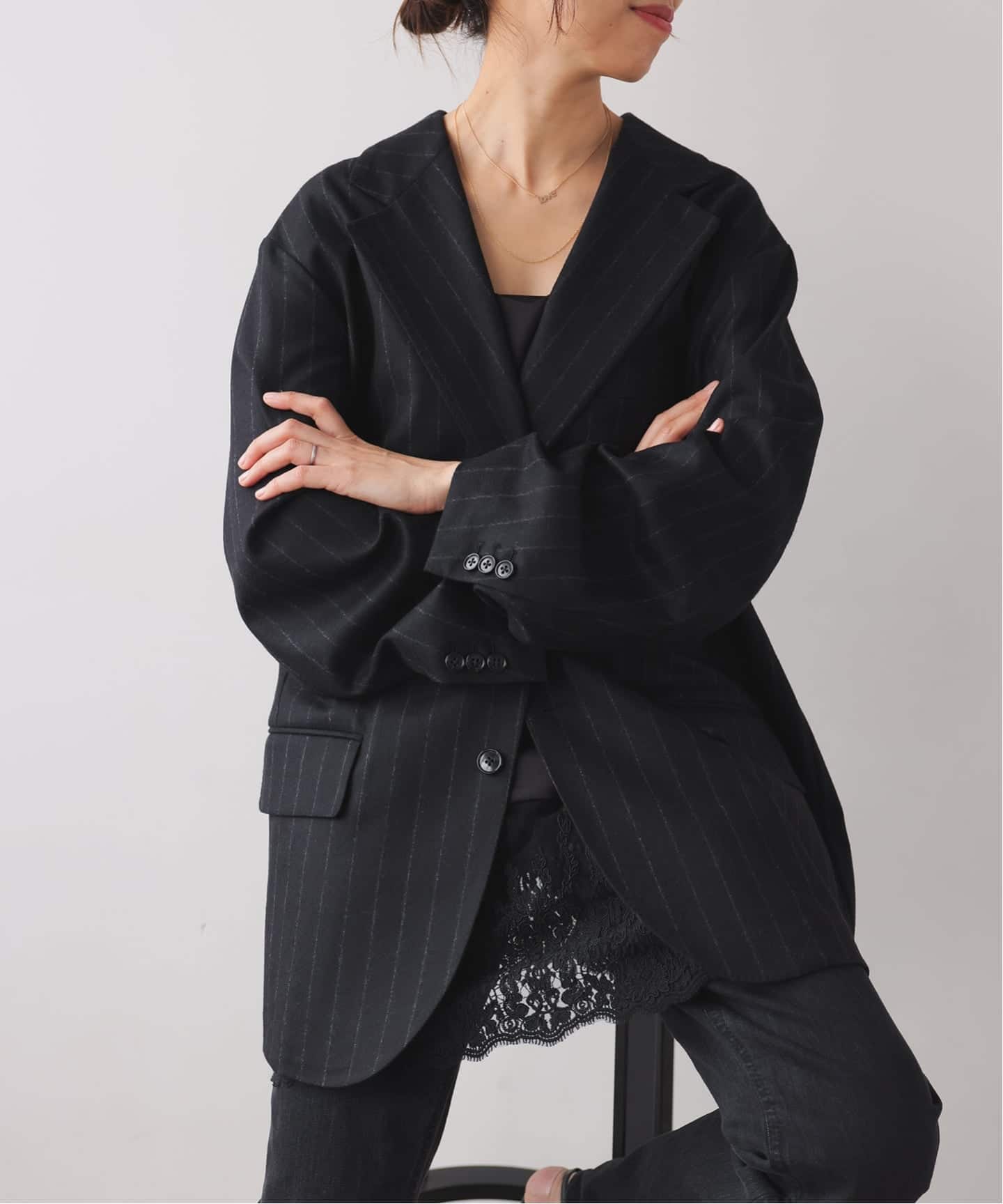 COUTURE D'ADAM/クチュールドアダム BIG JK ストライプ（テーラード