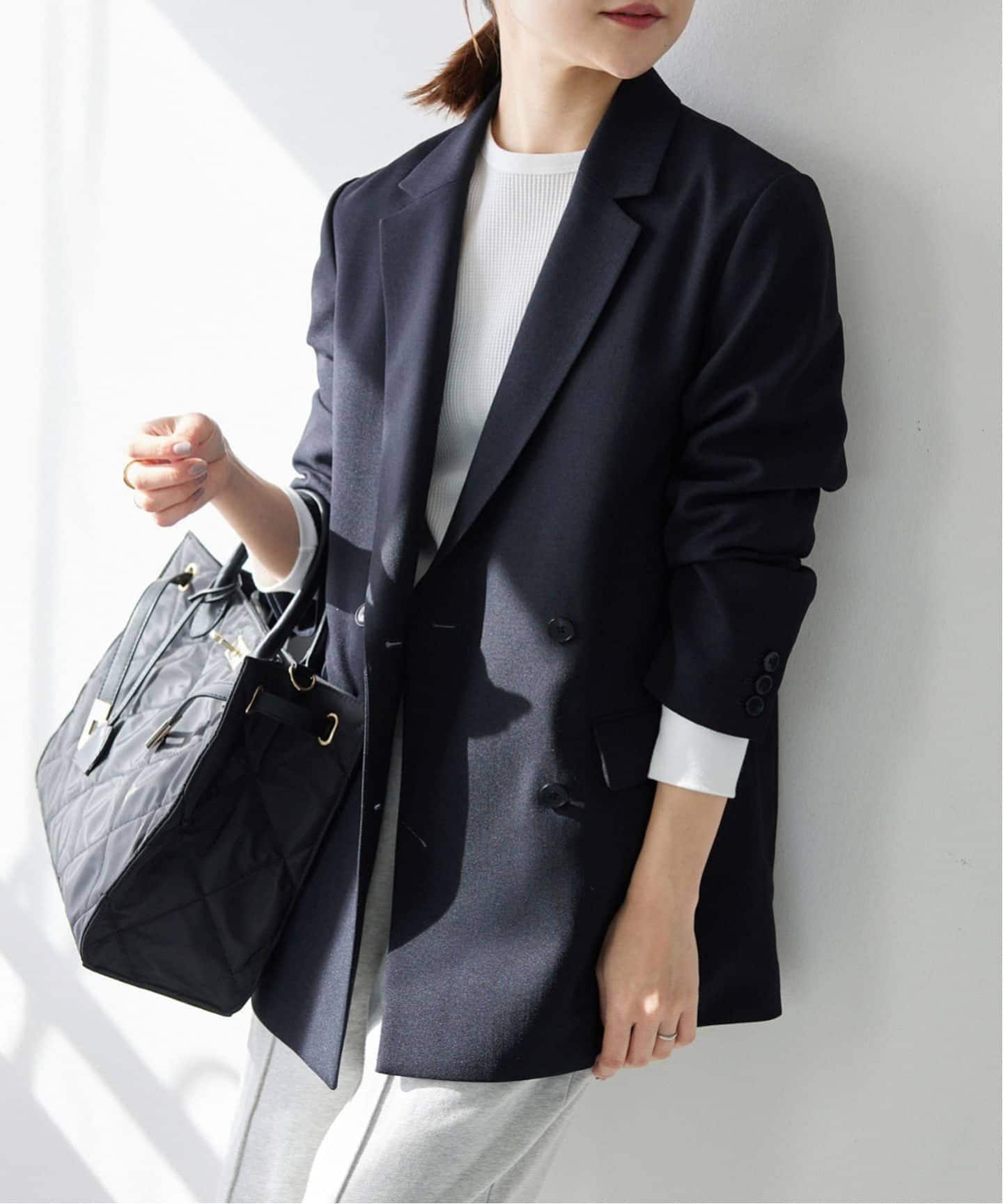 ツイルWプレストJK - SLOBE IENA ツイルダブルブレストジャケット