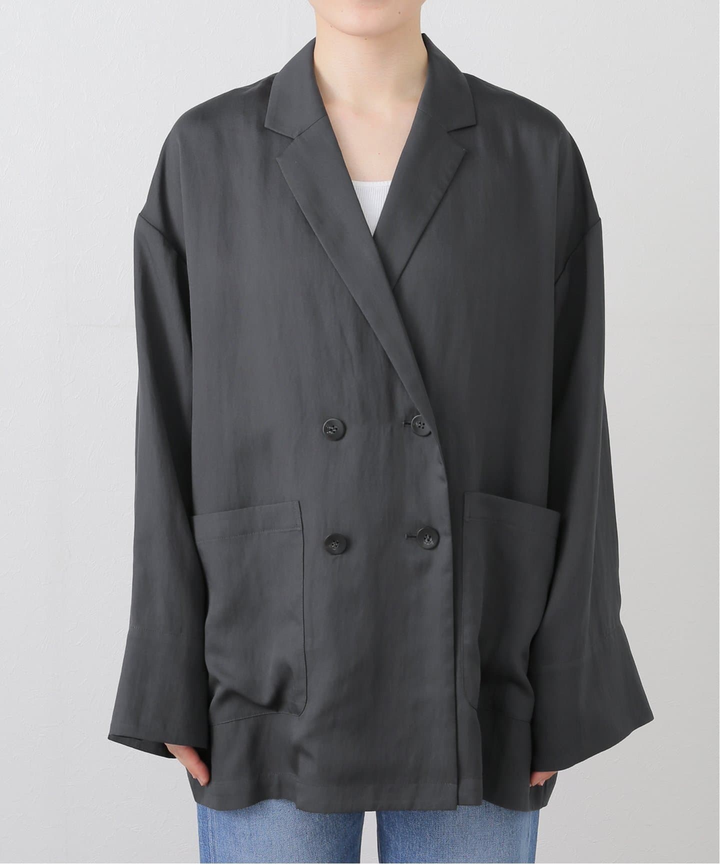ETRE TOKYO ダブルブレストエアリージャケット（テーラードジャケット