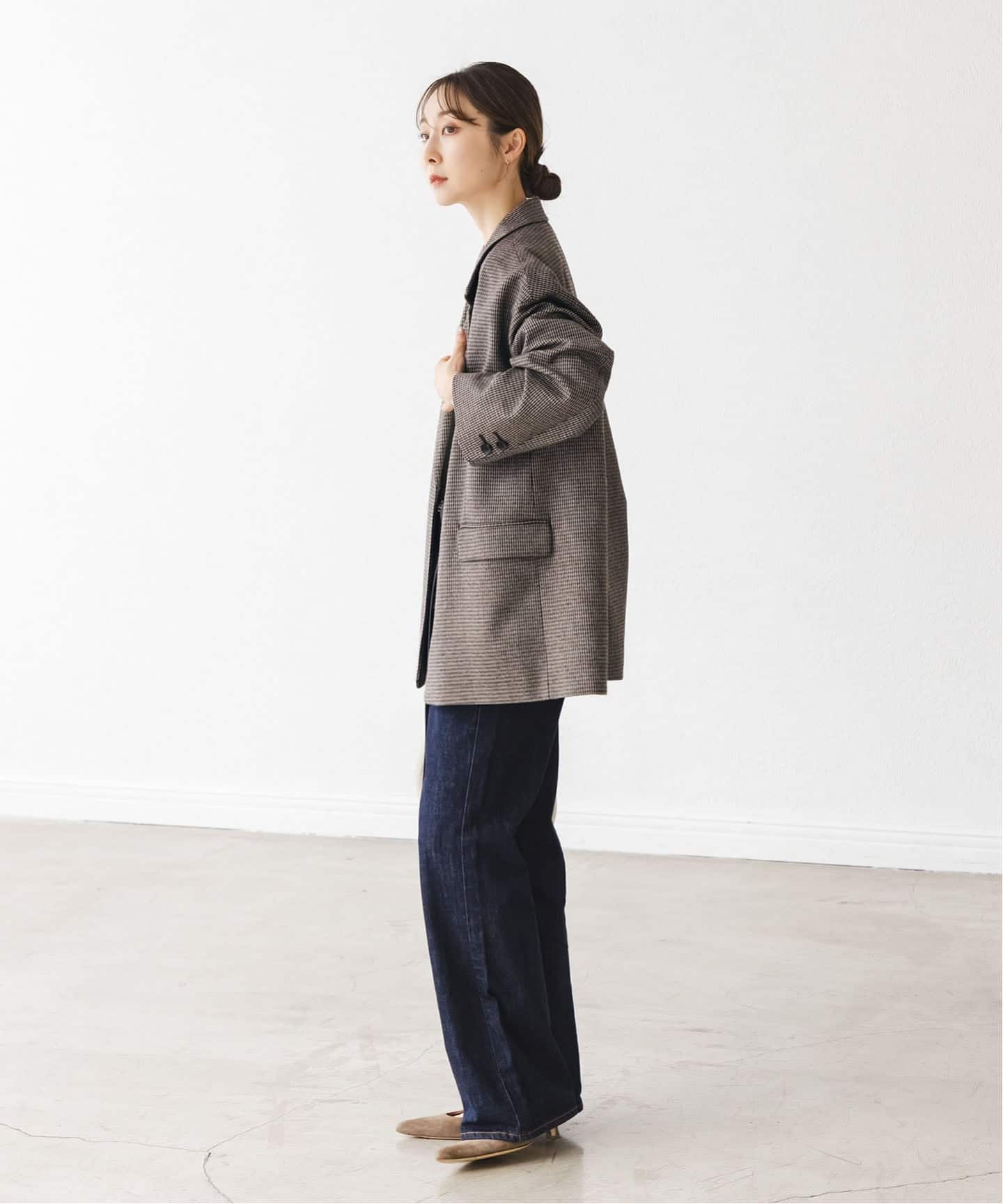 オーバーサイズチェックジャケット（テーラードジャケット）｜NOBLE