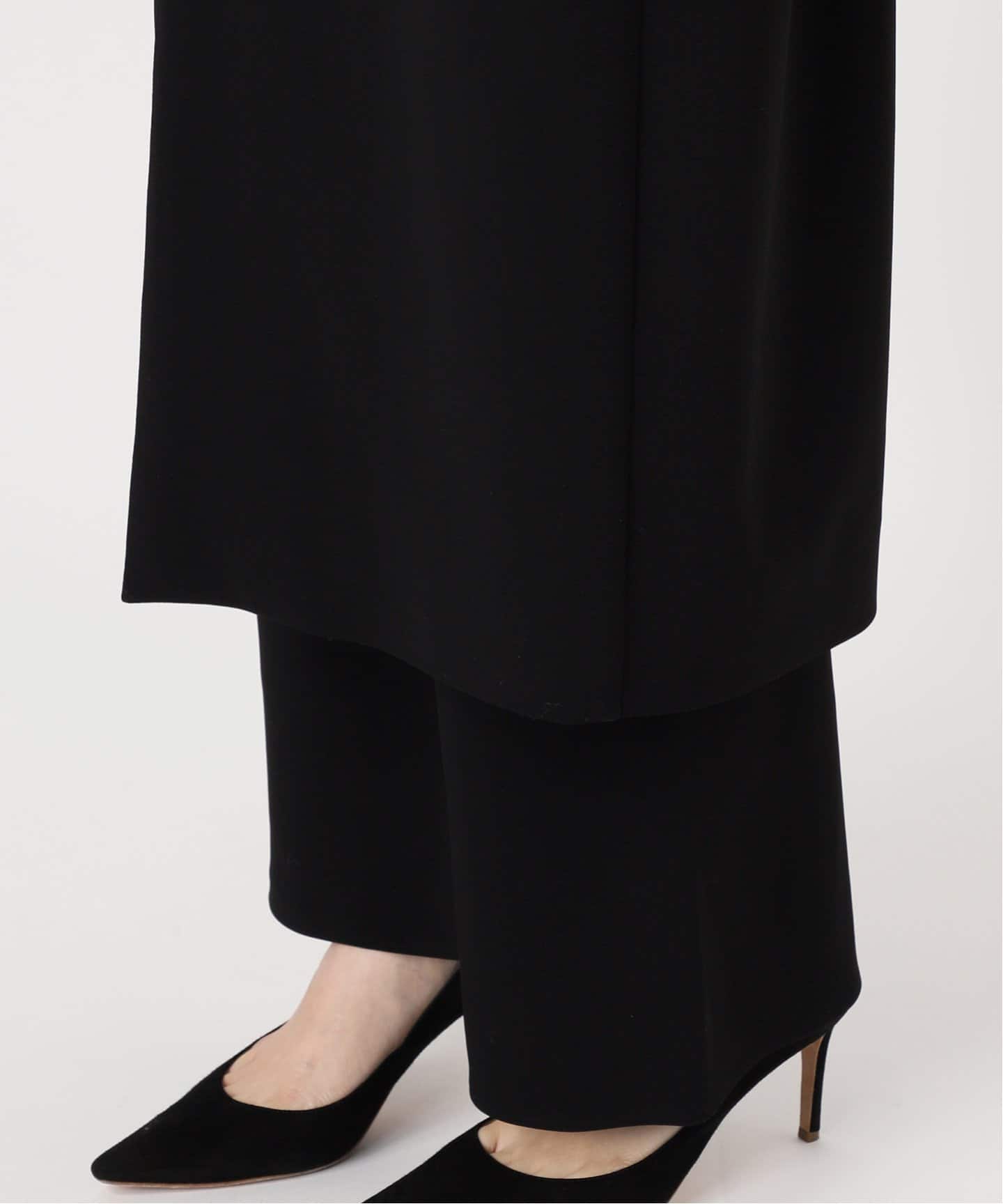 トリアセジョーゼット Vネック コート（ノーカラーコート）｜Deuxieme