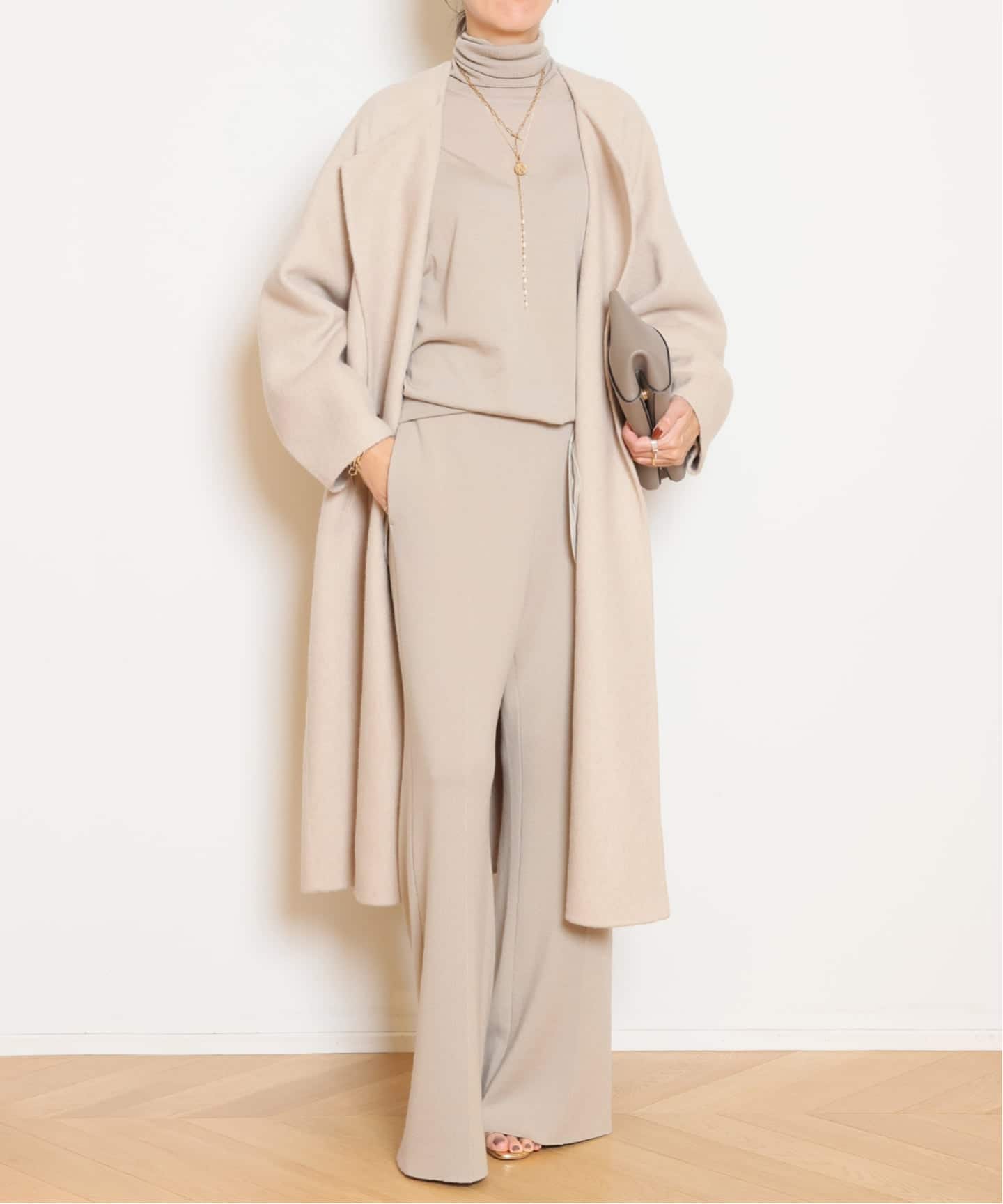 ウールアンゴラ ノーカラーコート（ノーカラーコート）｜MUSE de