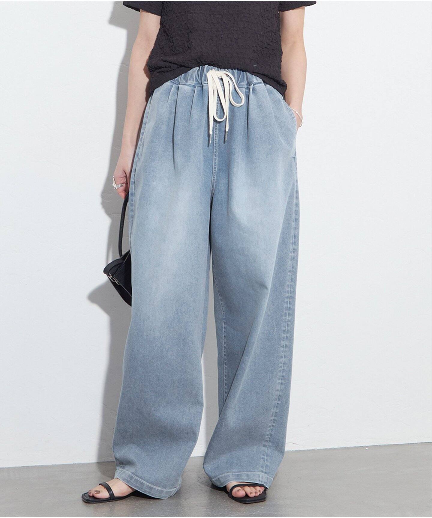 接触冷感】アイシーリラックスデニム（デニムパンツ・ジーンズ