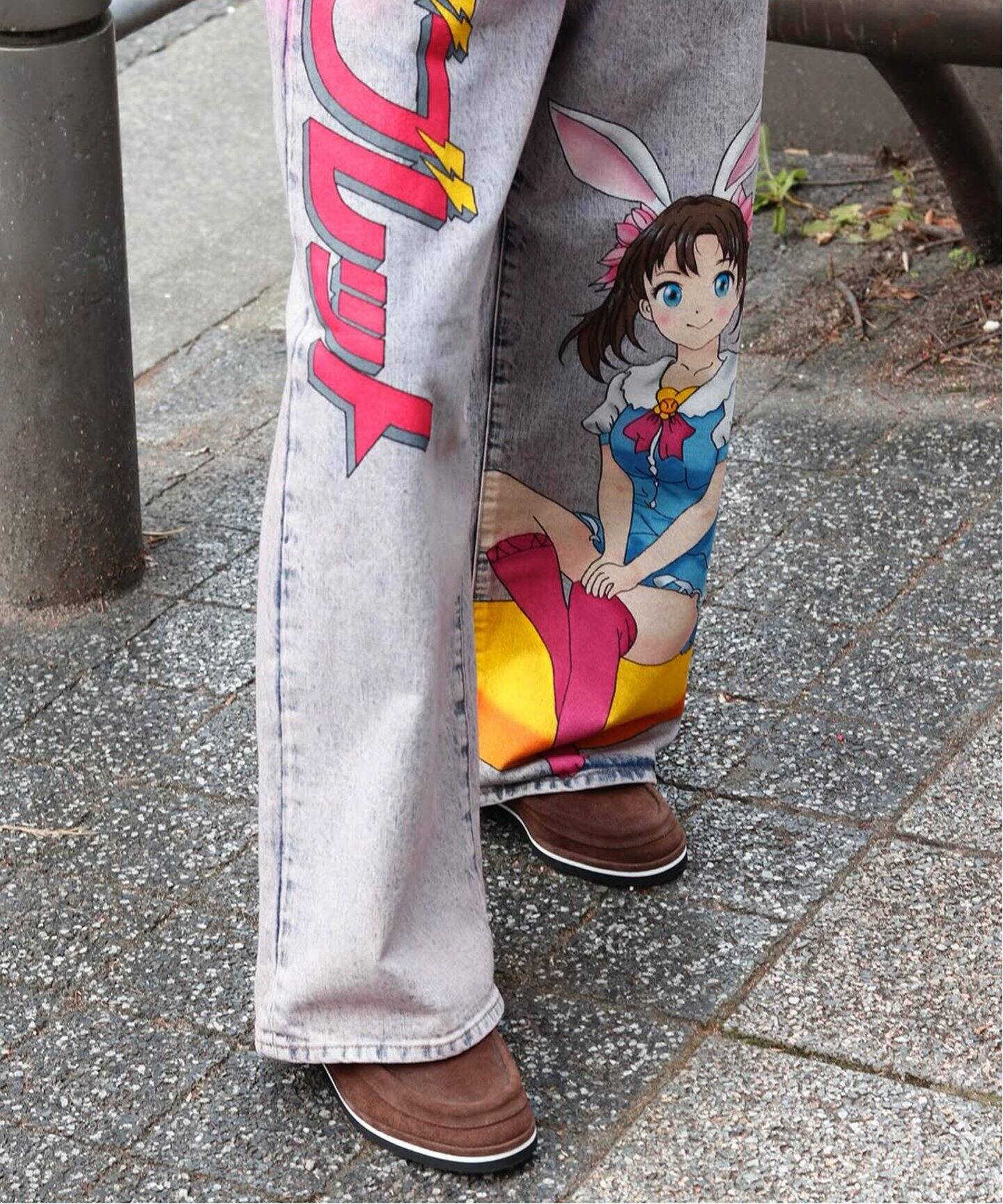 doublet / ダブレット】ANIME HAND-PAINTING DENIM PANTS（デニム
