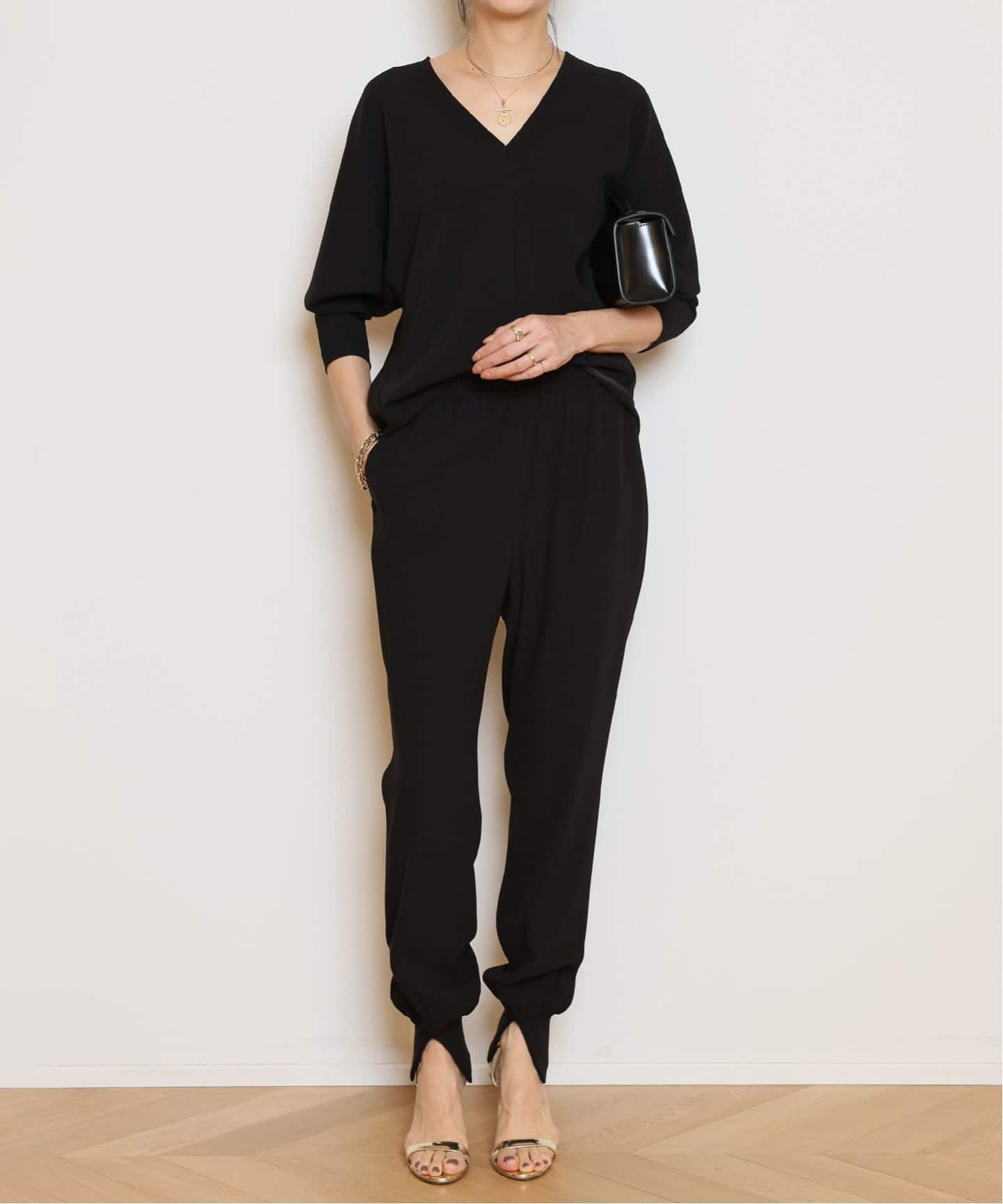 Col Pierrot/コルピエロ】スソリブパンツ（BLACK）（その他パンツ