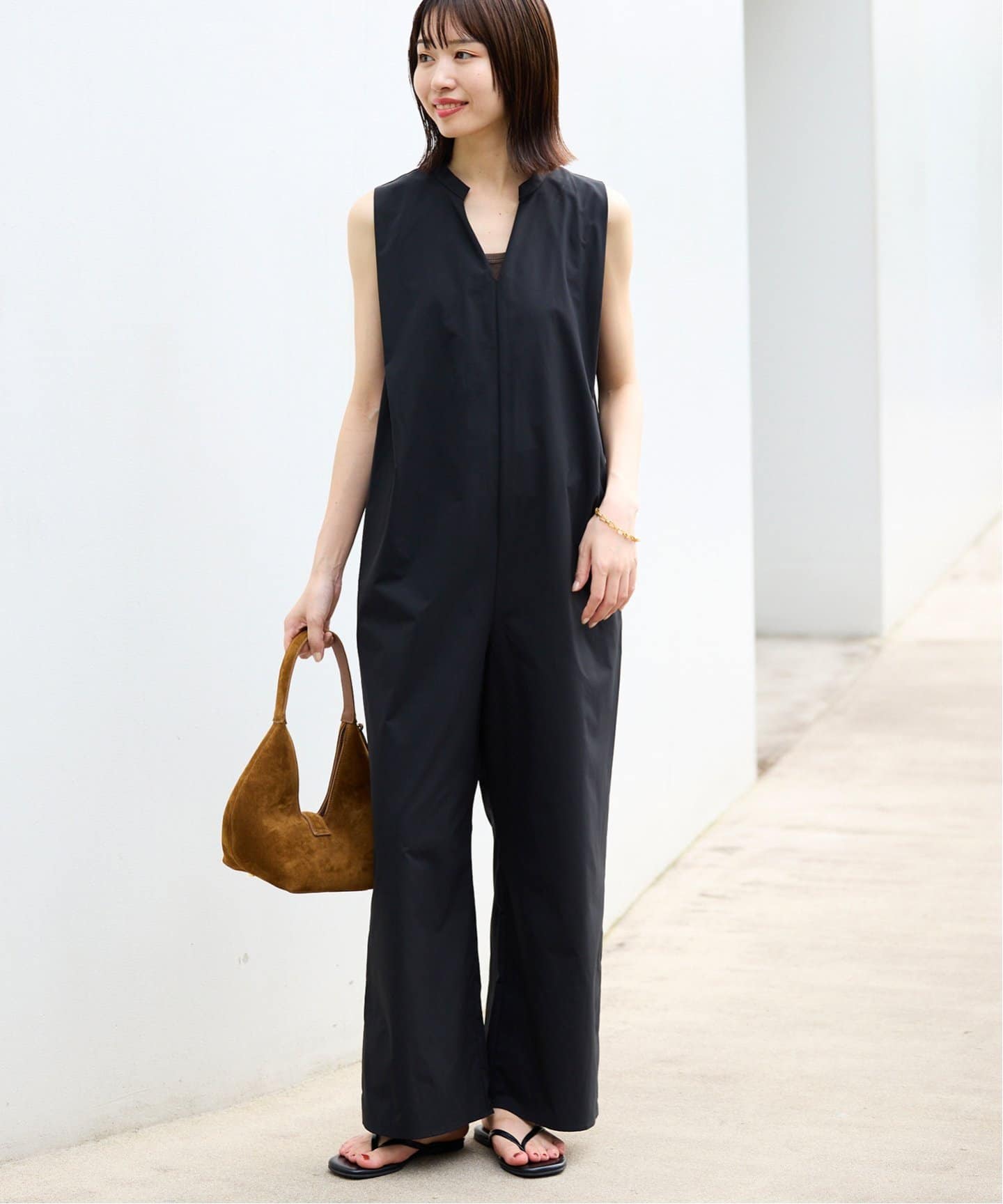 追加》リラックスイージーVネックオールインワン（つなぎ