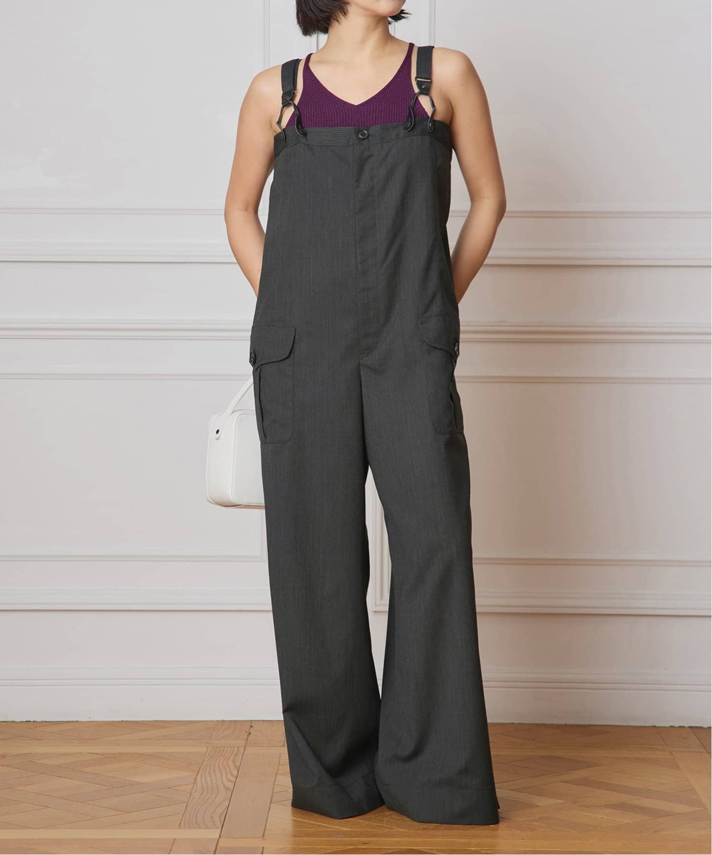 IENA LA BOUCLE ウーステッドオーバーオール（サロペット