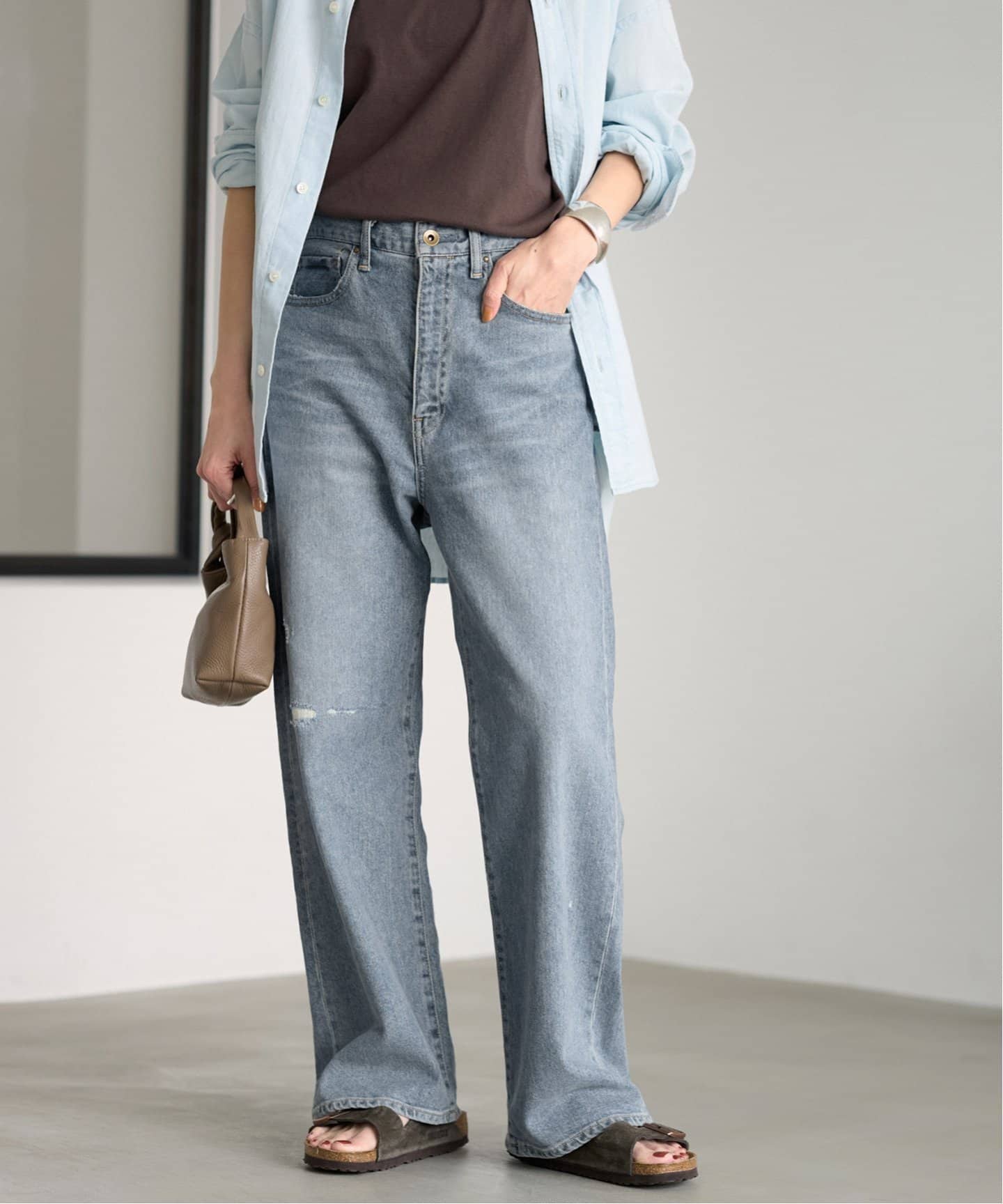 ≪ベストセラー≫デニムストレートパンツ3（デニムパンツ・ジーンズ