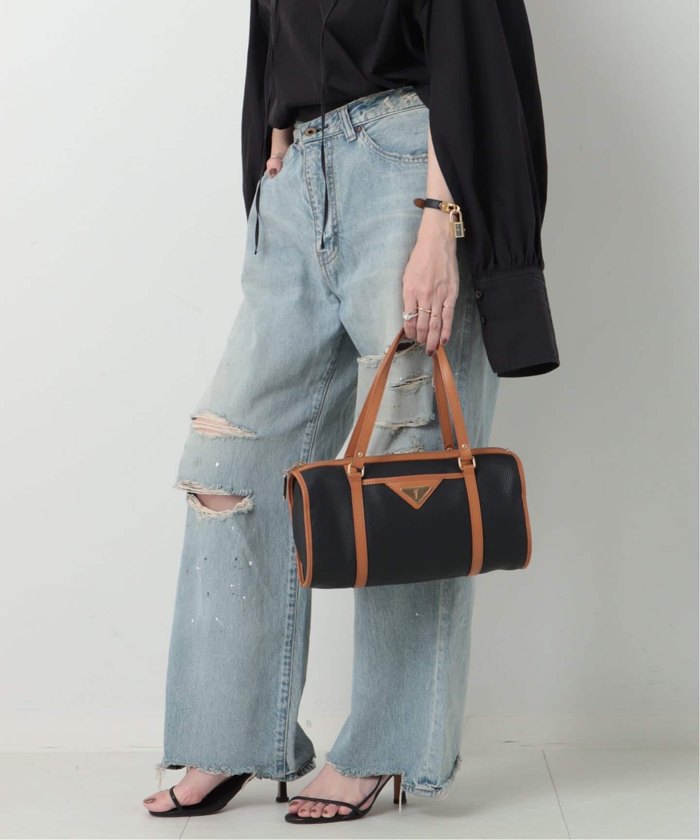 VINTAGE YSL/イヴ サンローラン】ボストンバッグ（ボストンバッグ