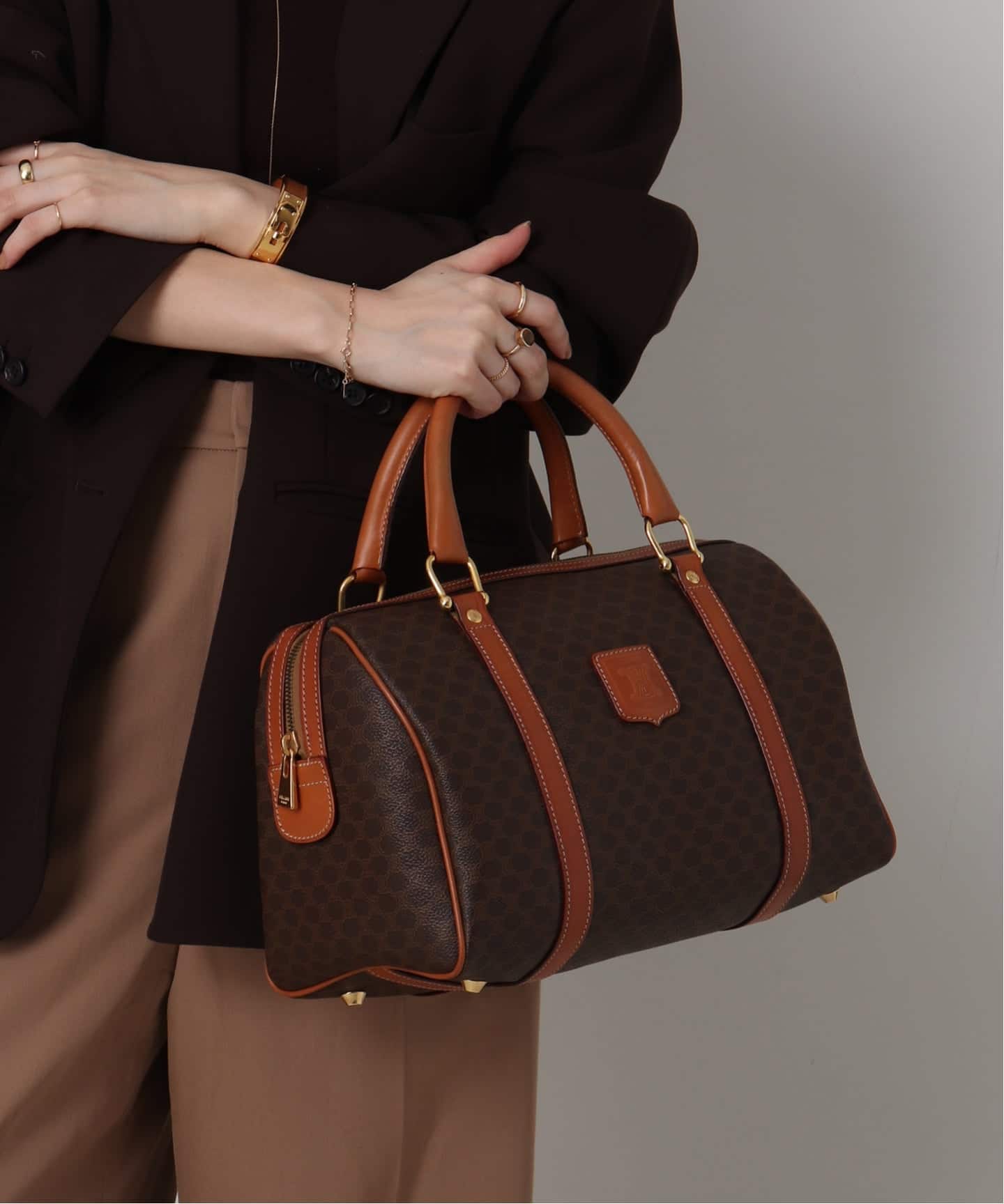 VINTAGE CELINE/セリーヌ】macadam ボストンバッグ 30（ボストンバッグ