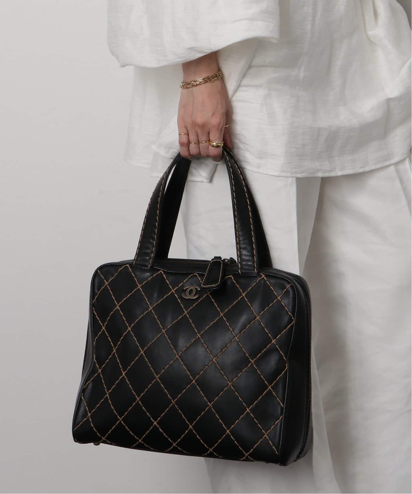 VINTAGE CHANEL/シャネル】Wild stitch ボストンバッグ（ボストン