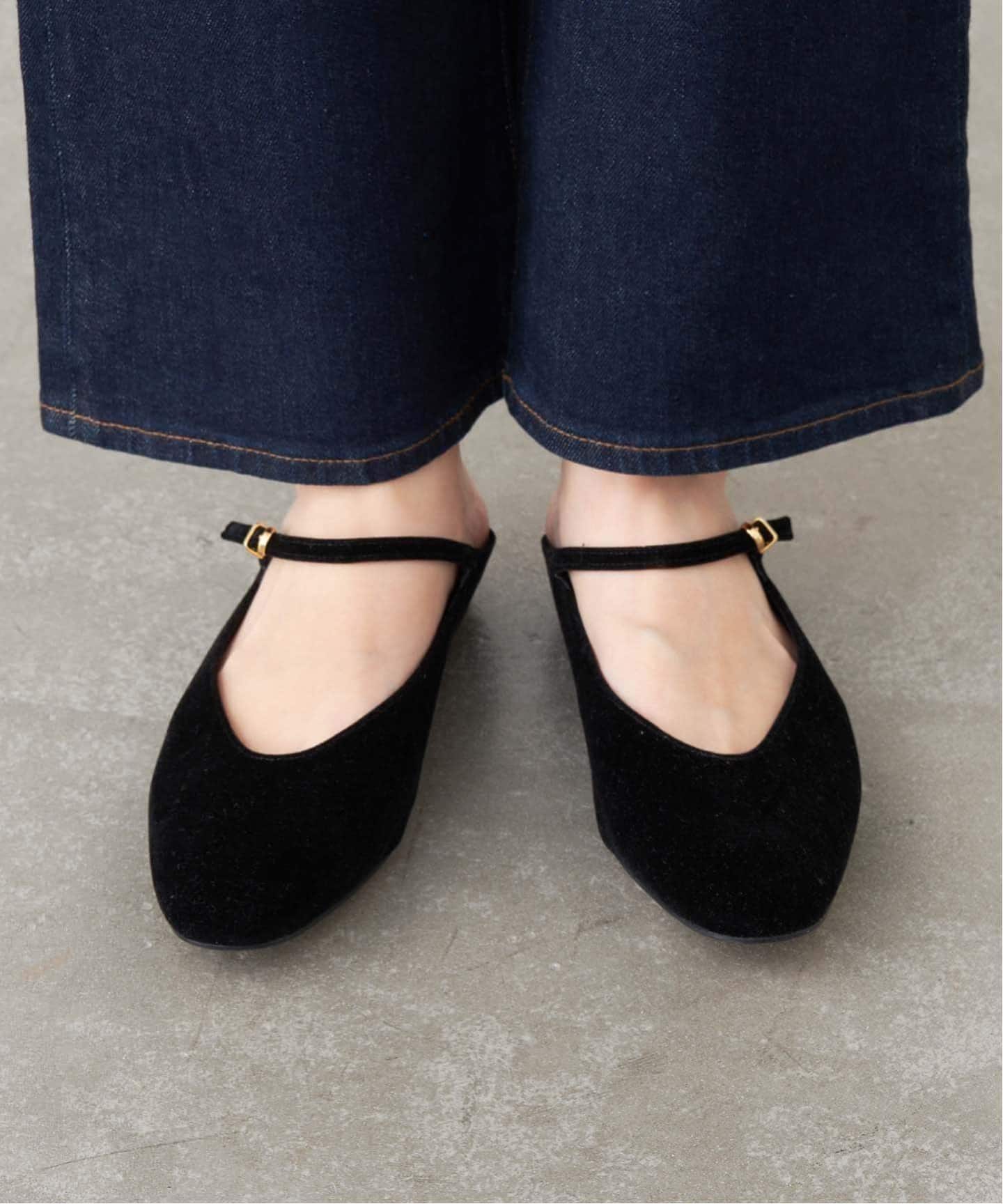 追加》GRISEラウンドストラップミュール（フラットシューズ）｜GRISE