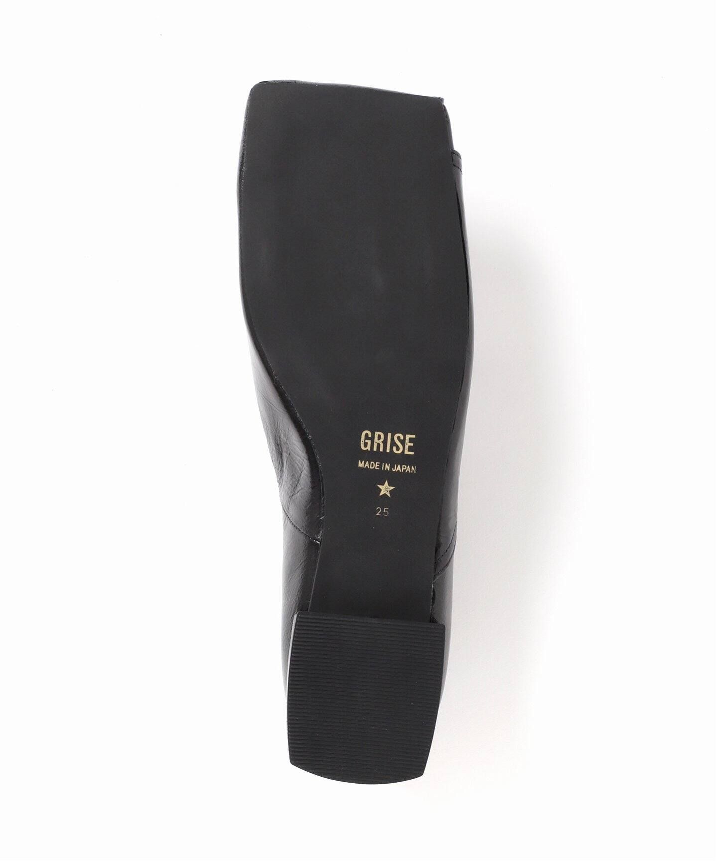 GRISEレザースクエアARTYフラット（フラットシューズ）｜GRISE