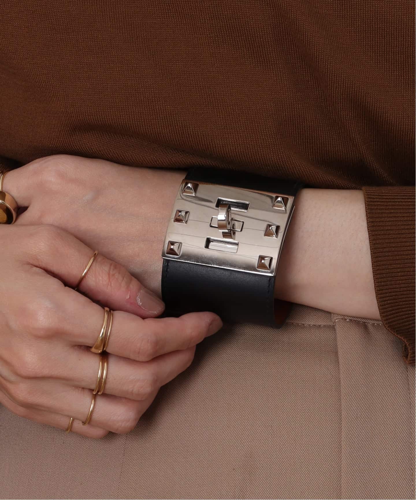 VINTAGE HERMES/エルメス】Kelly dog bracelet（ブレスレット