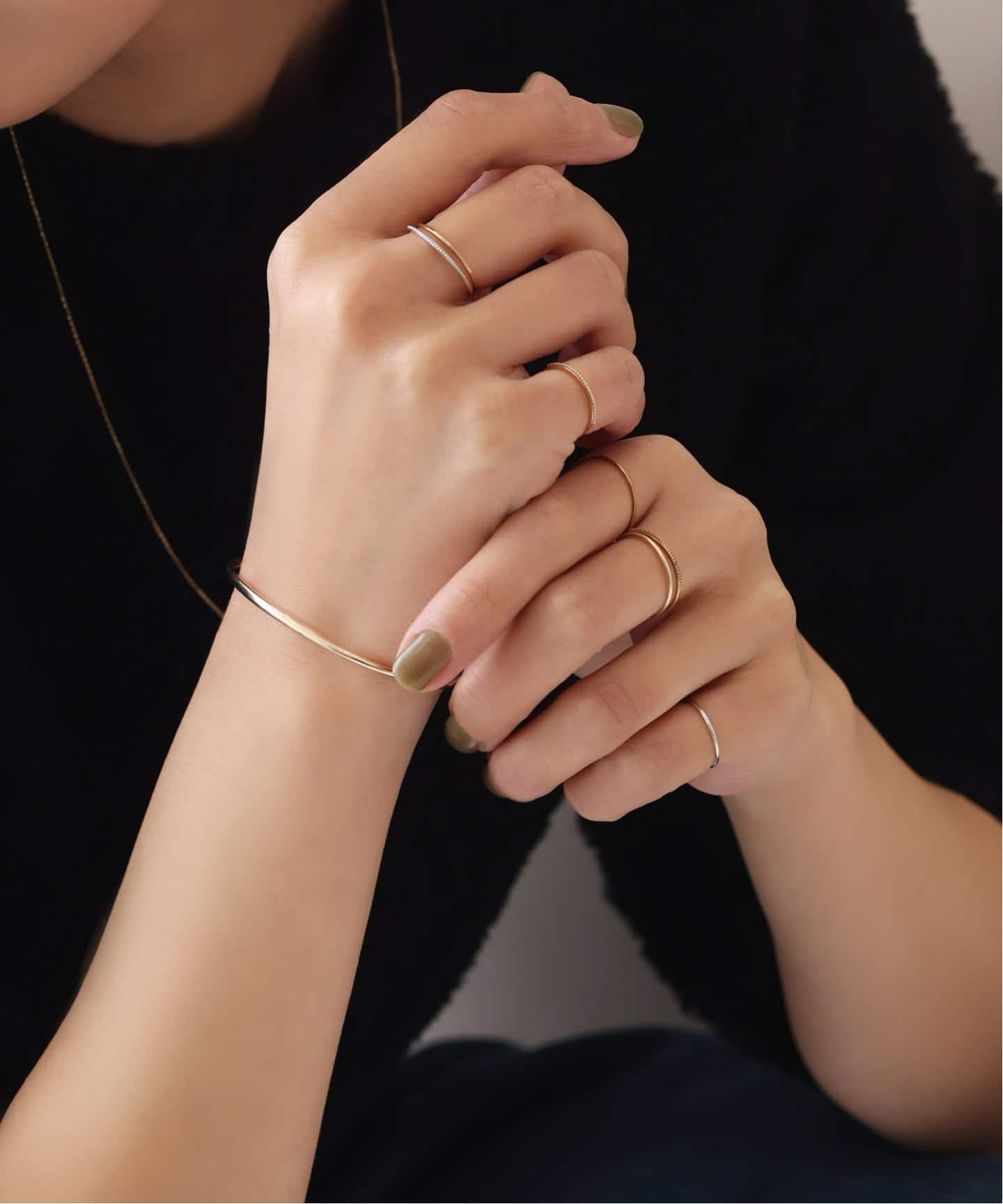 予約》2.5パイプC型バングル K10（ブレスレット・バングル）｜Lilas