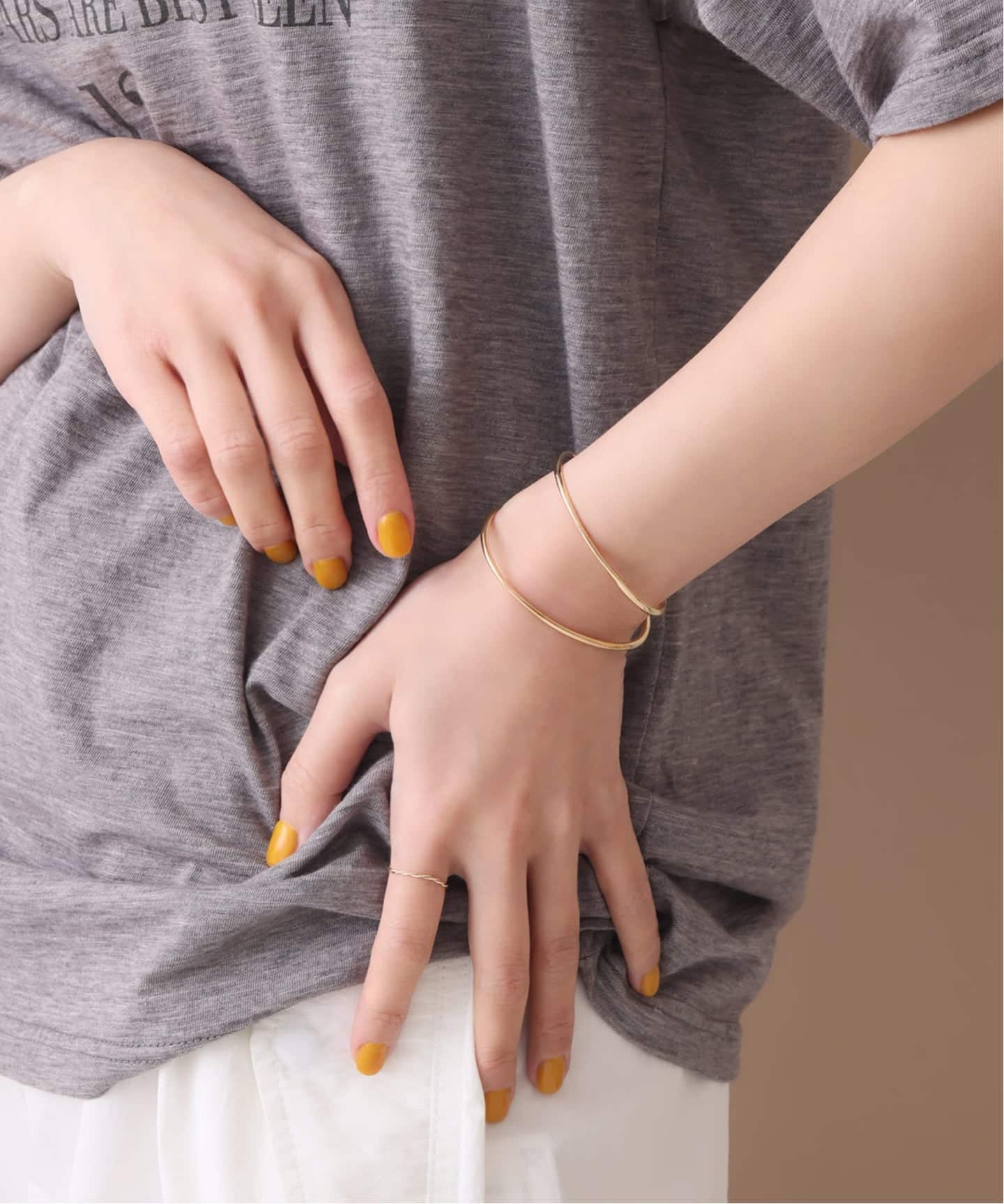 予約》2.5パイプC型バングル K10（ブレスレット・バングル）｜Lilas