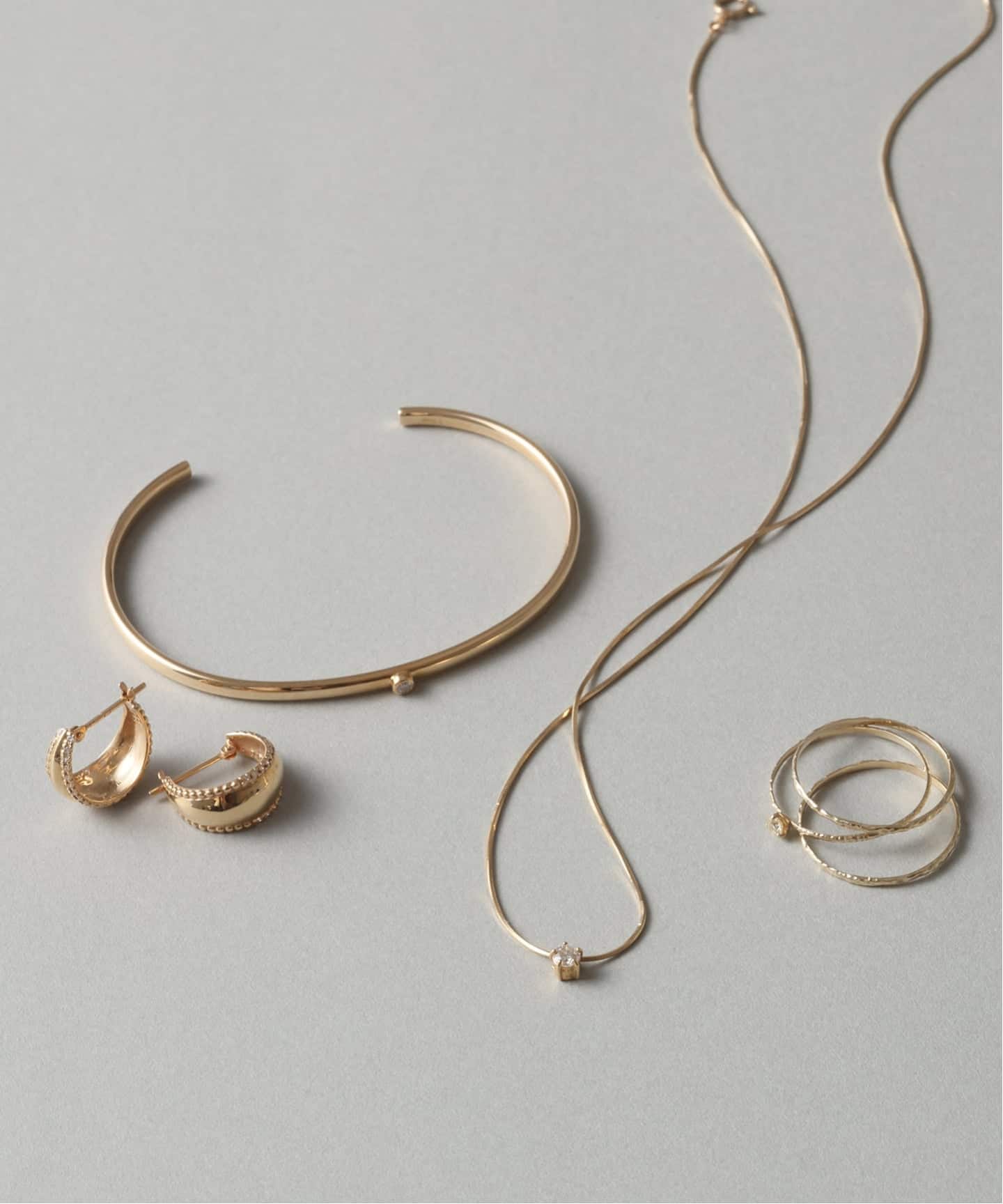 10th2.5パイプダイヤCガタバングル K10（ブレスレット・バングル