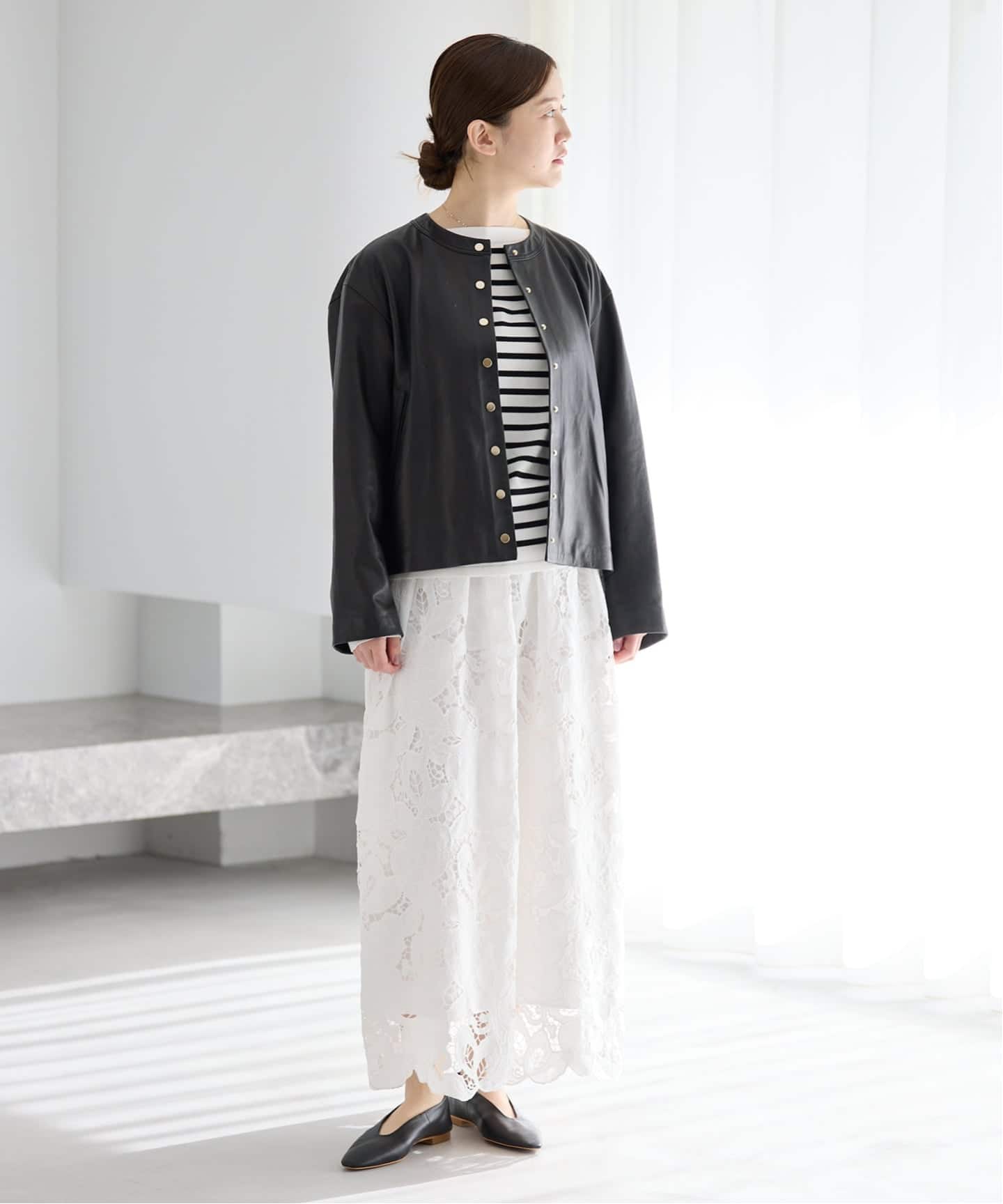 フラワーコードレーススカート（ロング・マキシ丈スカート）｜IENA