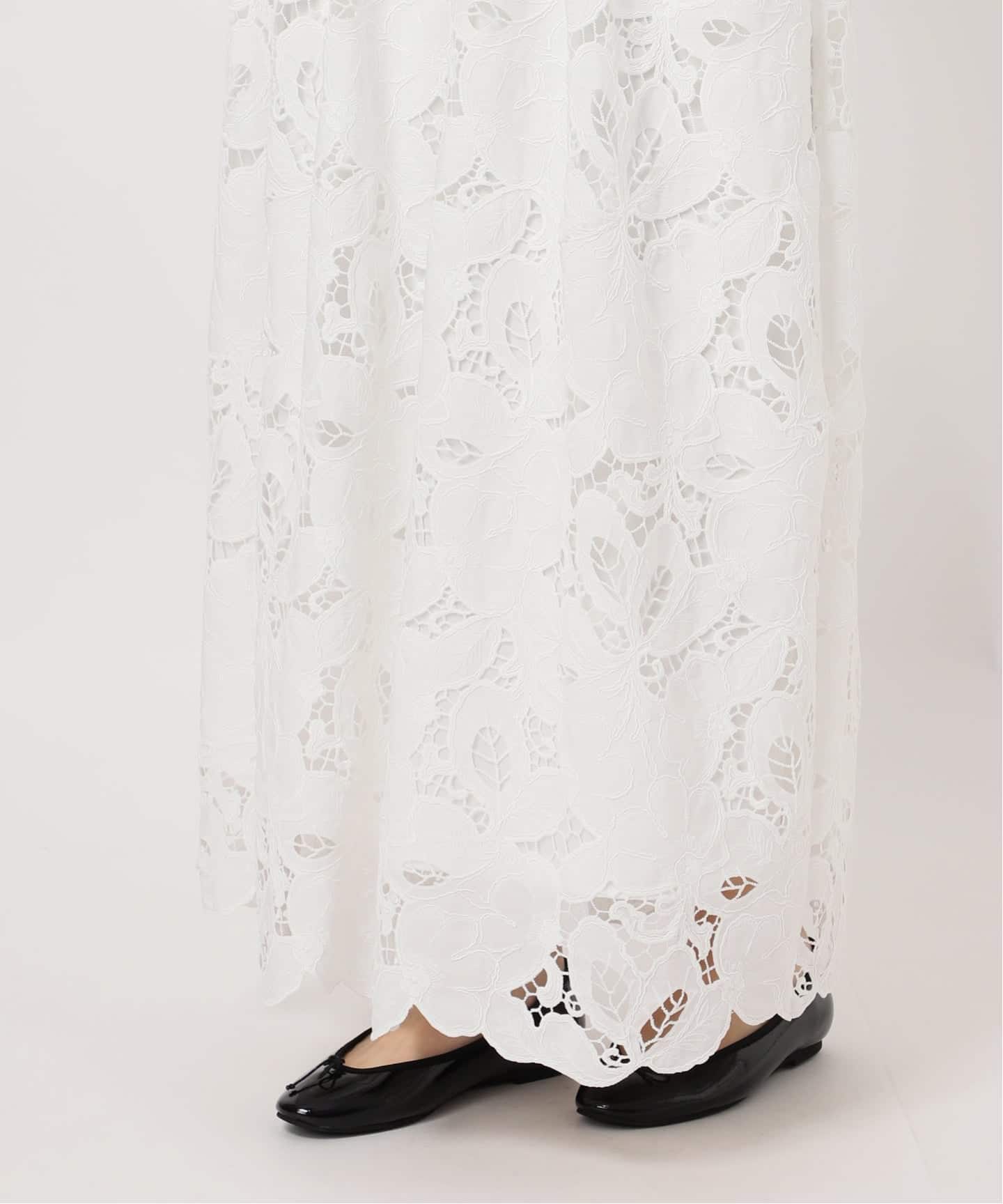 フラワーコードレーススカート（ロング・マキシ丈スカート）｜IENA