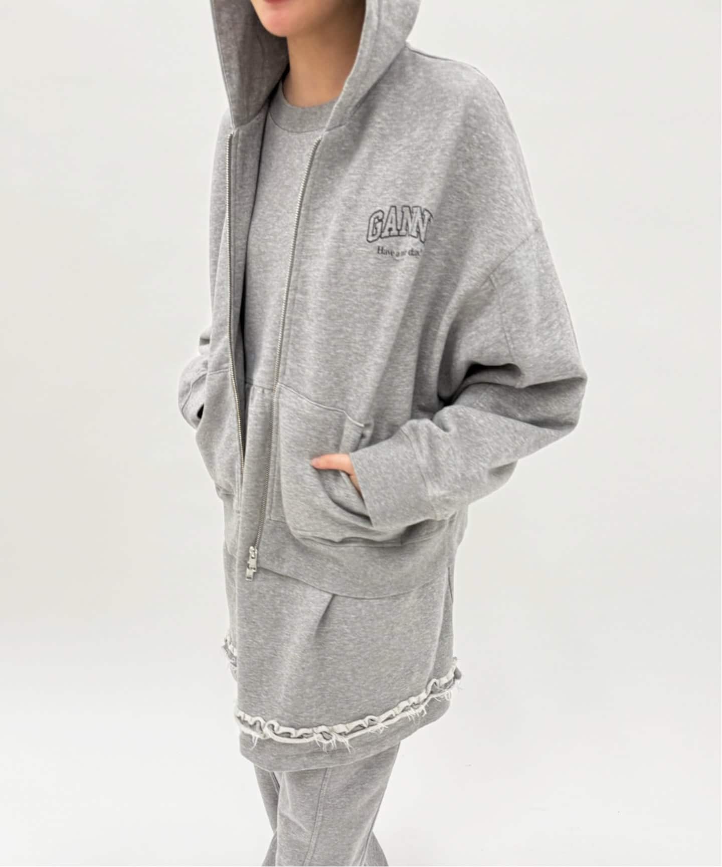 GANNI/ガニー】Essential Isoli Zip Hoodie（パーカー）｜EDIT.FOR
