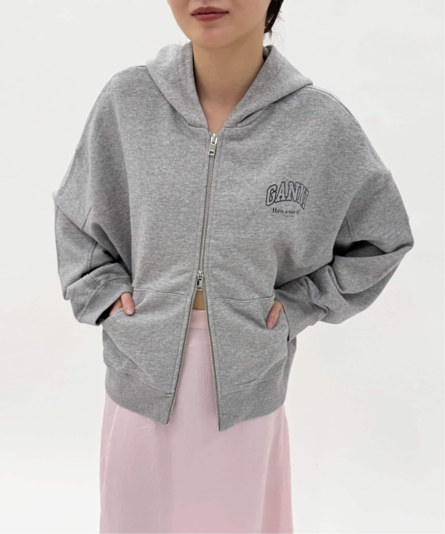GANNI/ガニー】Essential Isoli Zip Hoodie（パーカー）｜EDIT.FOR