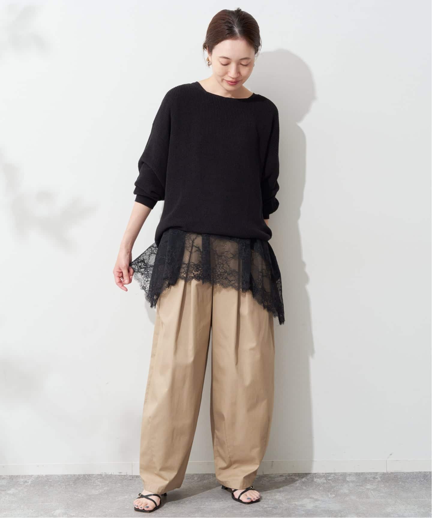 WEB限定/追加6予約》レースコンビカットソー（Tシャツ／カットソー